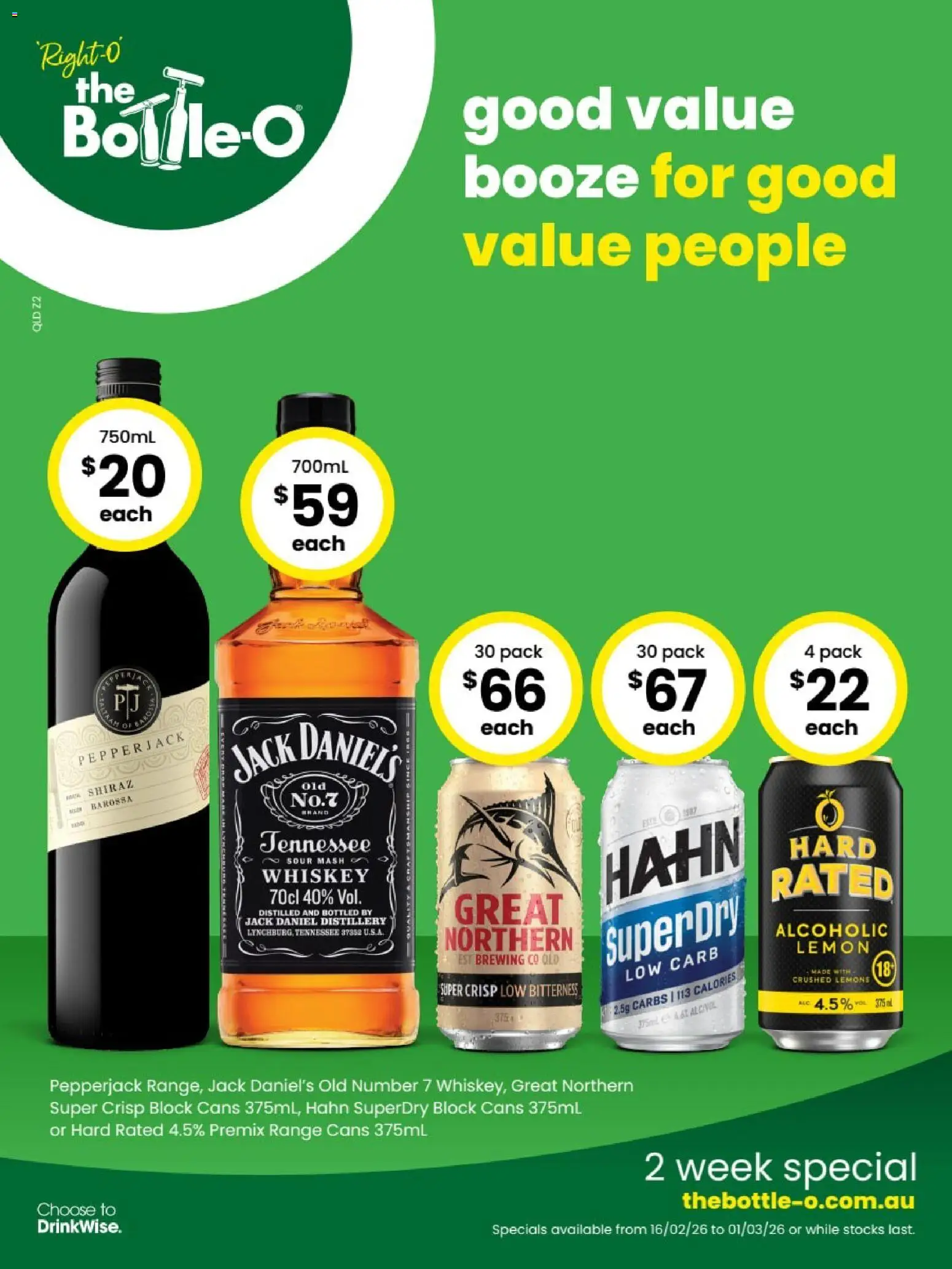 Preview of catalogue Catalogue BUNDABERG from shop The Bottle-O valid 16/02/2026