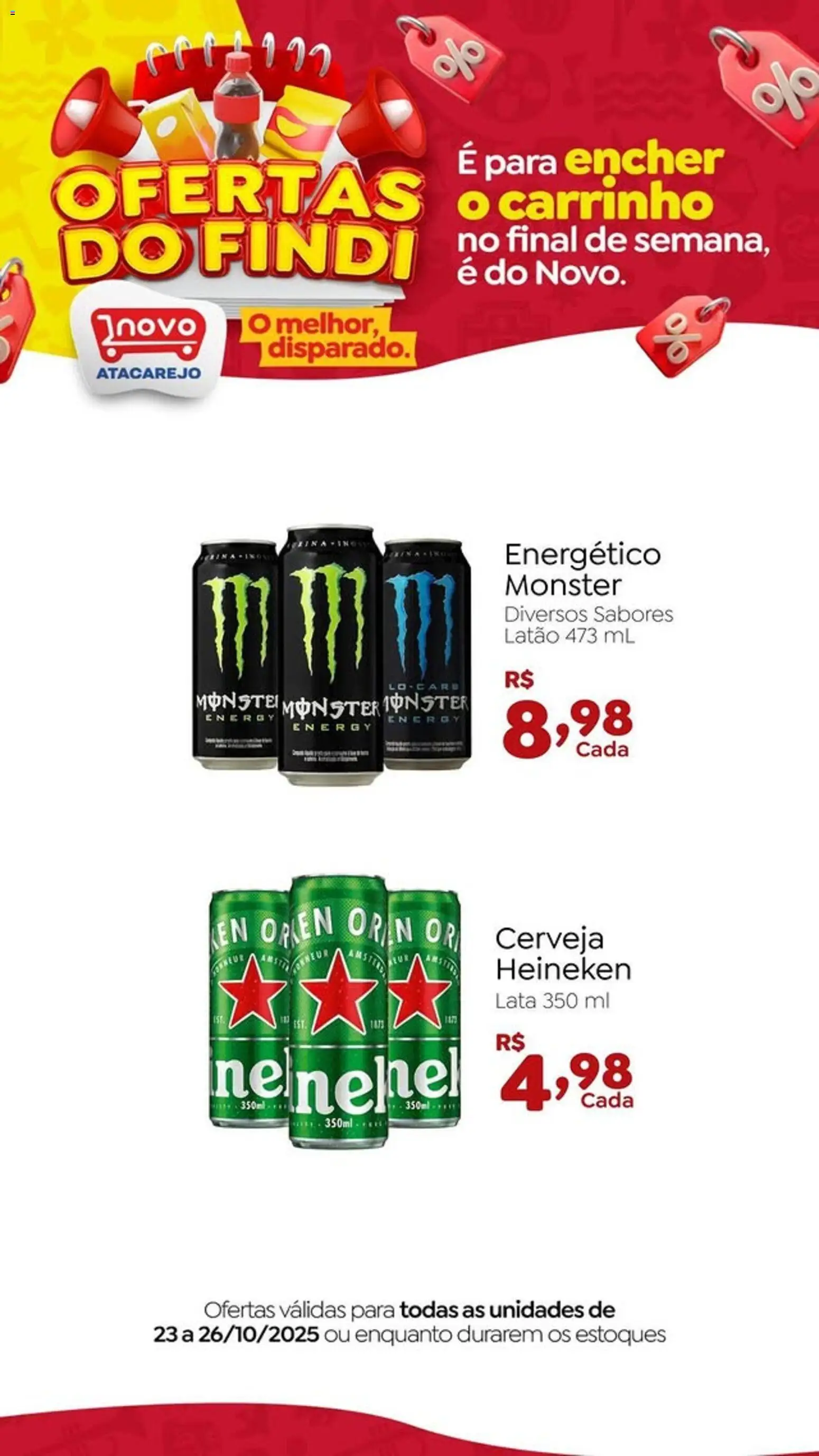 Novo Atacarejo folheto "Ofertas do Findi" válido a partir de 23/10/2025 - número de página 1