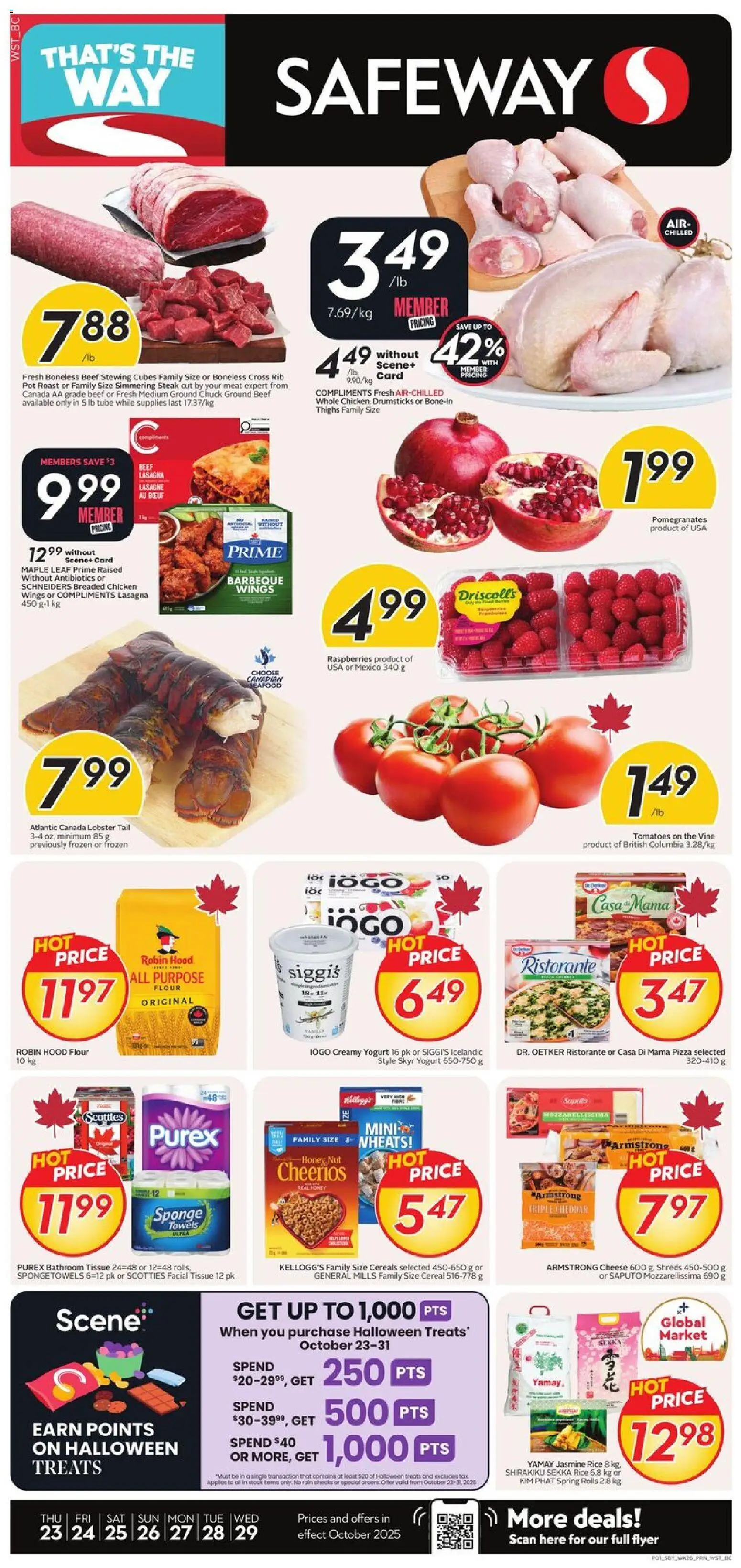 Safeway flyer valid from Oct 23, 2025 - page number 1