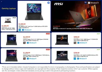 Preview of leaflet Weekly flyer from shop Canada Computers is valid from Jan 16, 2026