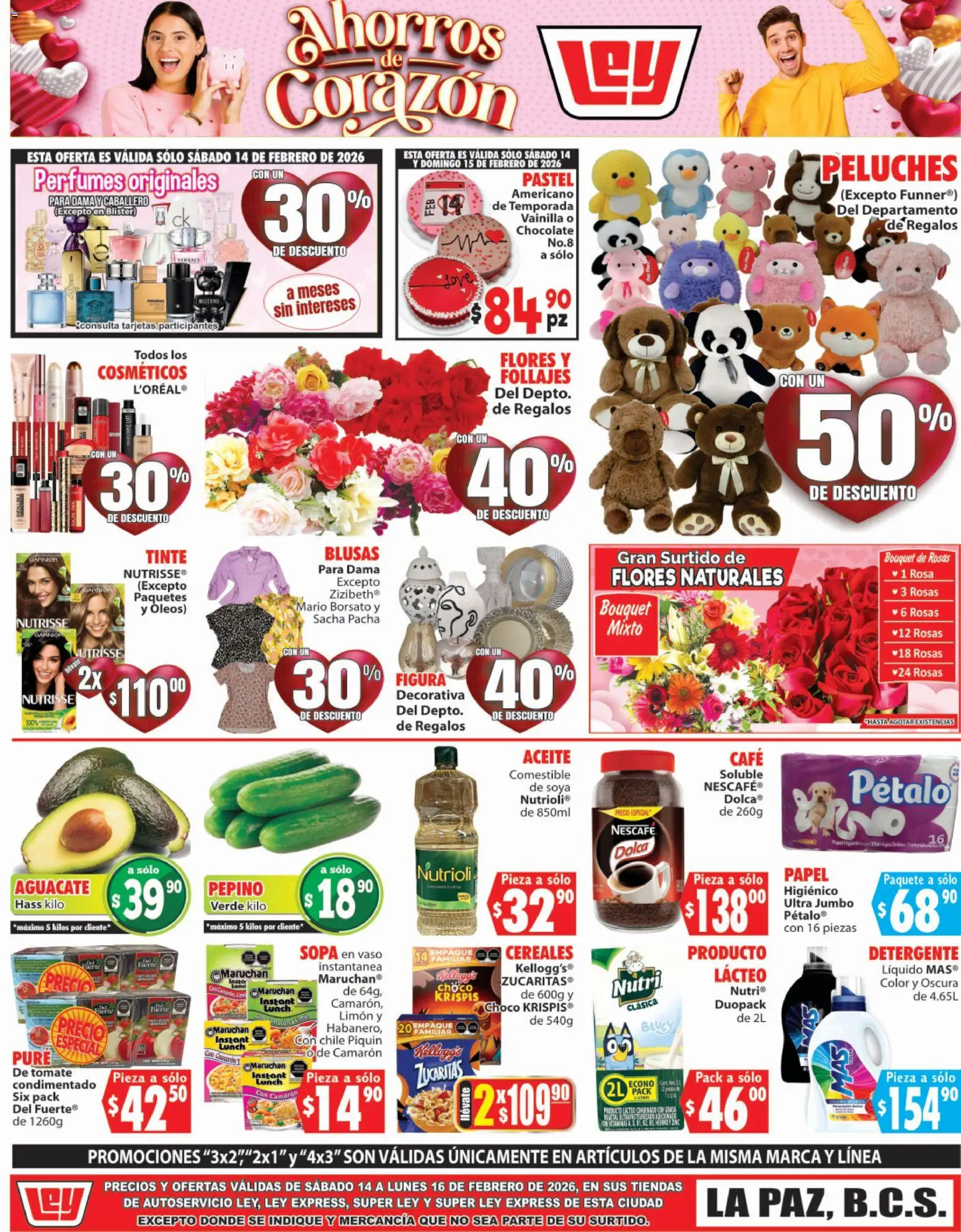Vista previa las ofertas de la tienda Casa Ley - Folleto Autoservicio desde el 14/02/2026 - Café, Flores, Chile, Cereales, Aceite, Sopa, Detergente, Puré