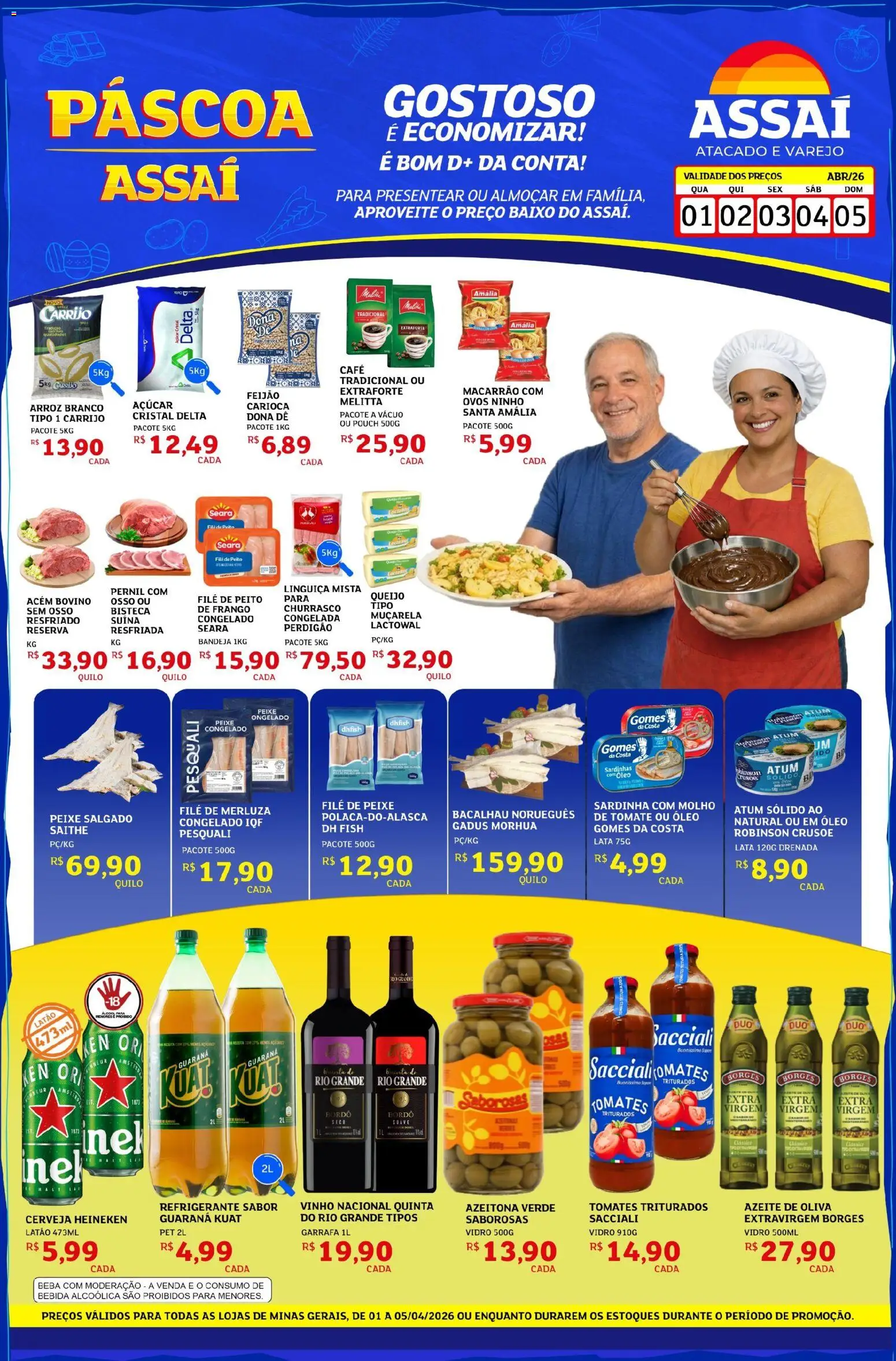 Pré-Visualização do folheto "Assaí Atacadista ofertas - MG" da loja Assaí Atacadista válido a partir de 01/04/2026