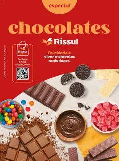Pré-Visualização do folheto "Ofertas Especial Chocolates" da loja Rissul válido a partir de 15/08/2025