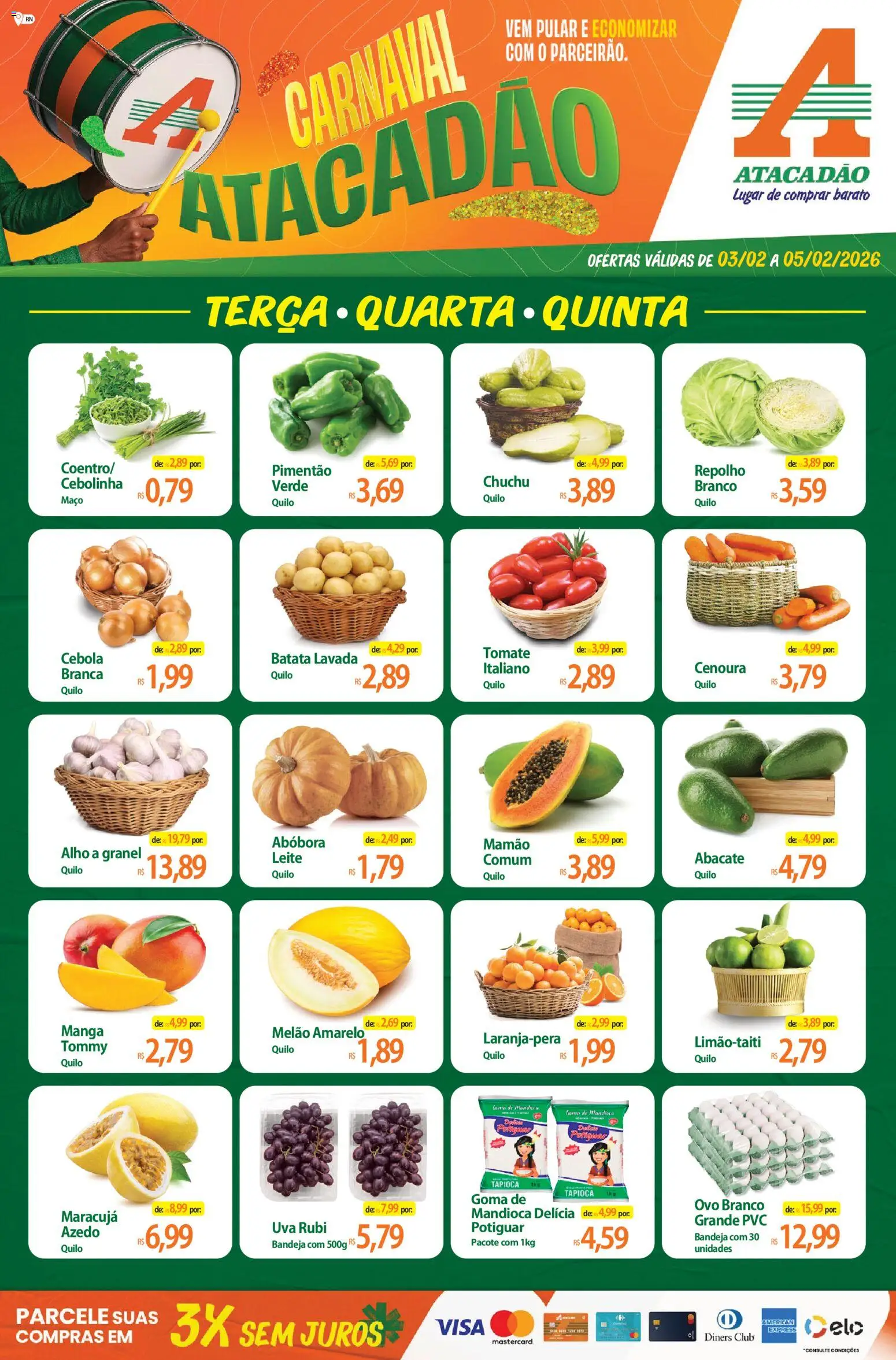 Pré-Visualização do folheto "Ofertas - RN" da loja Atacadão válido a partir de 03/02/2026