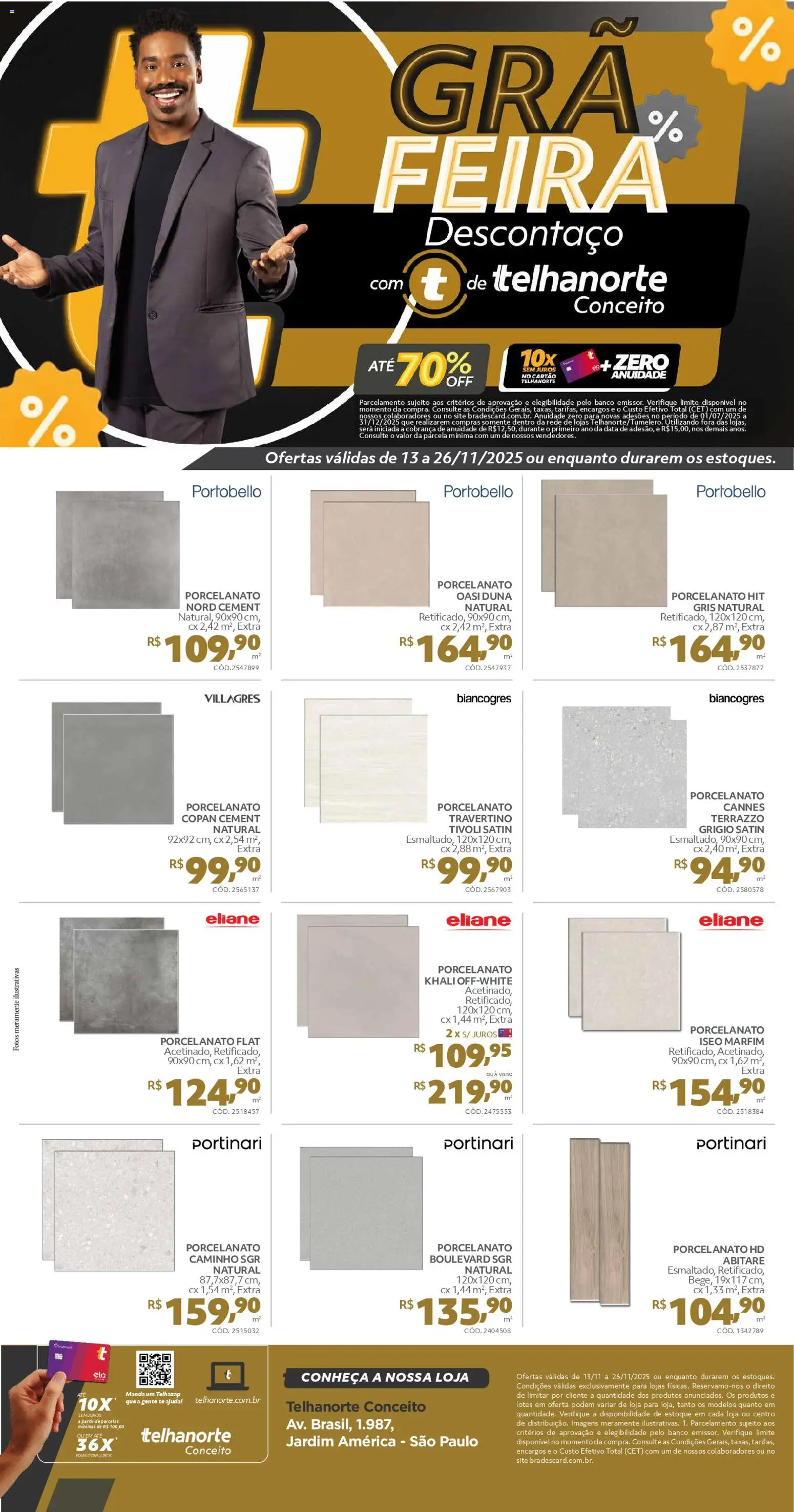 Pré-Visualização do folheto "Ofertas Gra Feira" da loja Telhanorte válido a partir de 13/11/2025