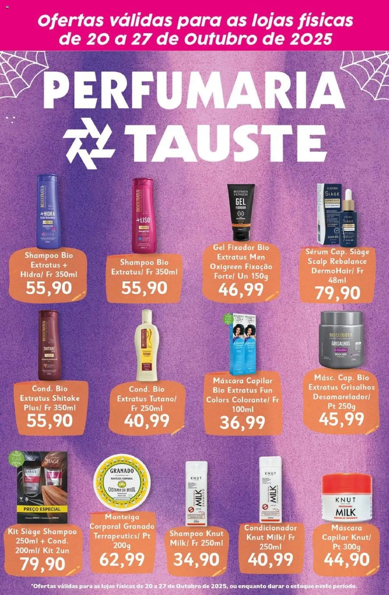Tauste folheto "Ofertas Especial Perfumaria" válido a partir de 20/10/2025 - número de página 1