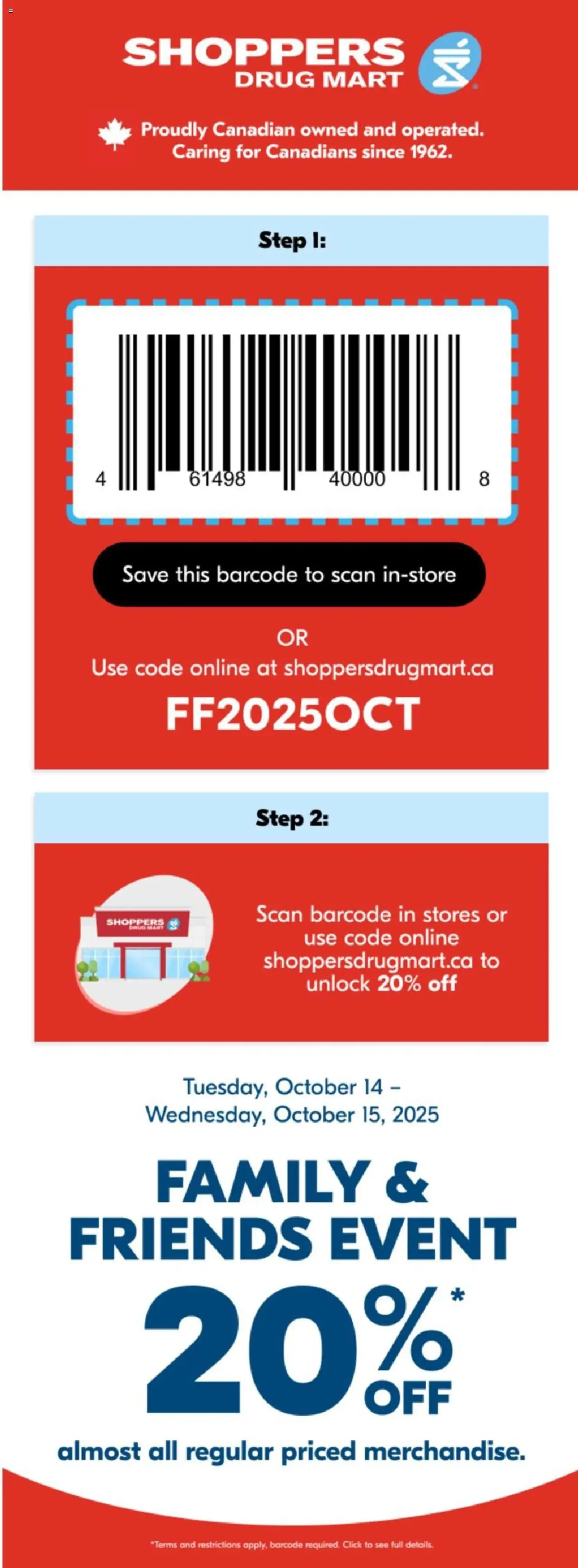 Shoppers flyer valid from Oct 14, 2025 - page number 1