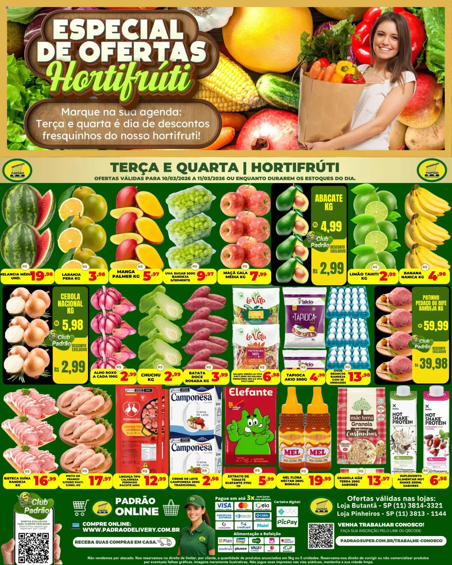 Pré-Visualização do folheto "Supermercado Padrão ofertas Hortifruti" da loja Supermercado Padrão válido a partir de 10/03/2026
