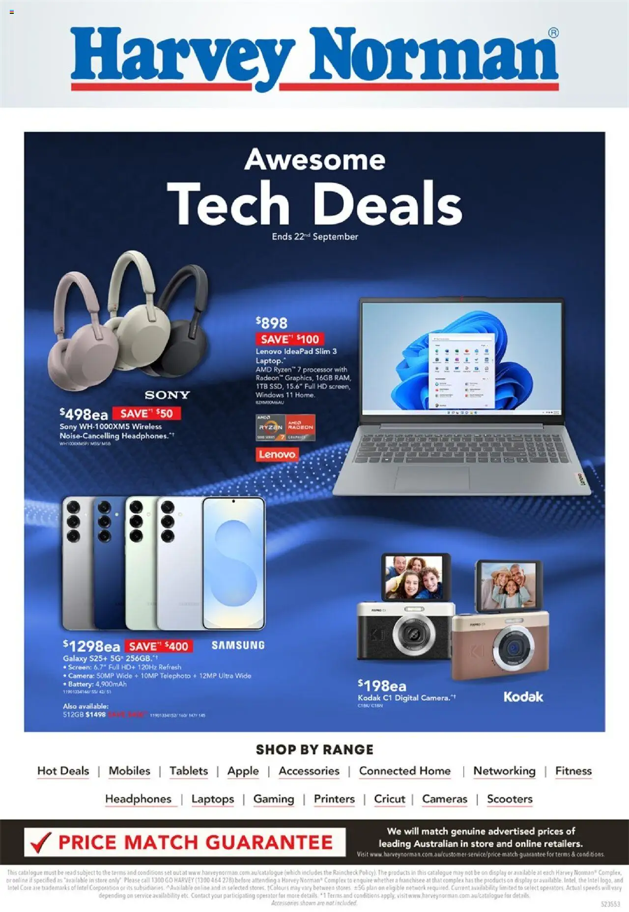 Harvey Norman catalogue valid from 16/09/2025 - page 1 - Battery, Accessories, Digital, Camera, Headphones, Screen, Tablets
