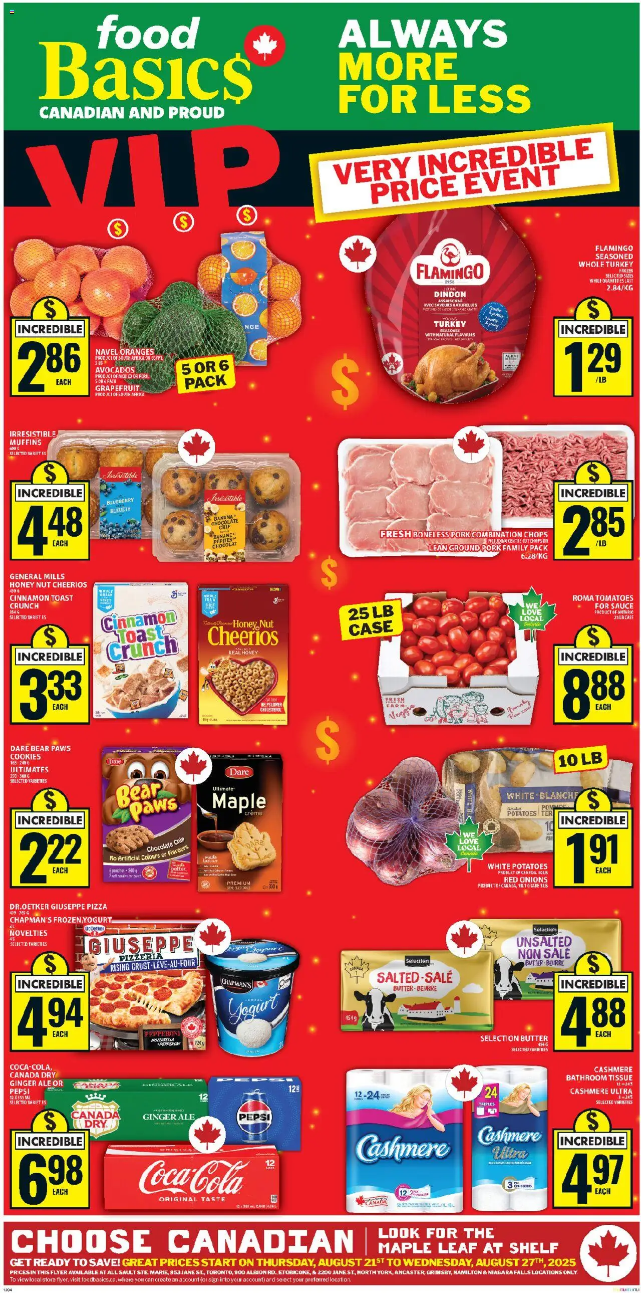 Food Basics flyer valid from Aug 21, 2025 - page number 1