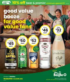 Preview of catalogue Good Value Booze, For Good Value Fans. 15/09 from shop The Bottle-O valid 14/09/2025