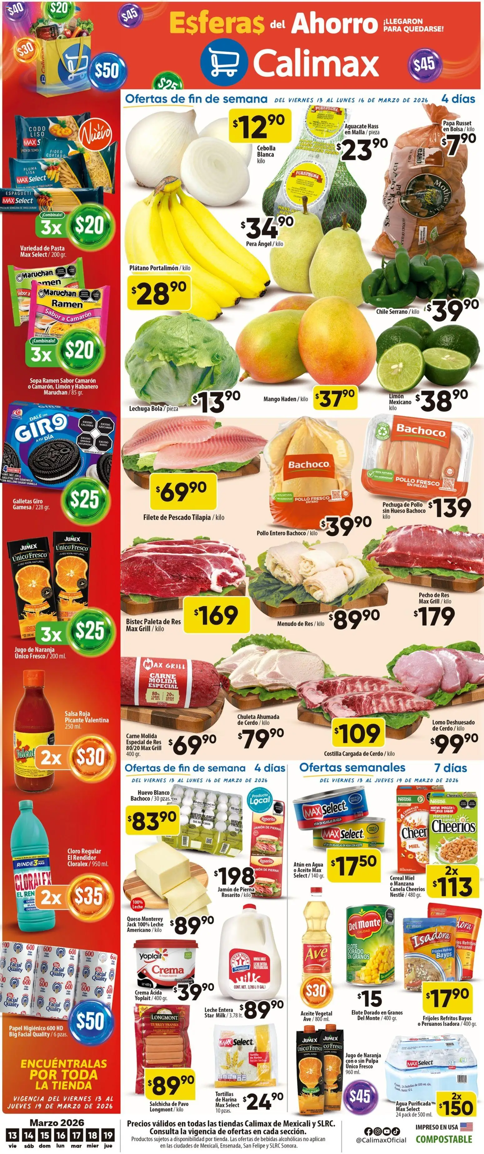 Vista previa las ofertas de la tienda Calimax - Calimax folleto Mexicali y SLRC desde el 13/03/2026 