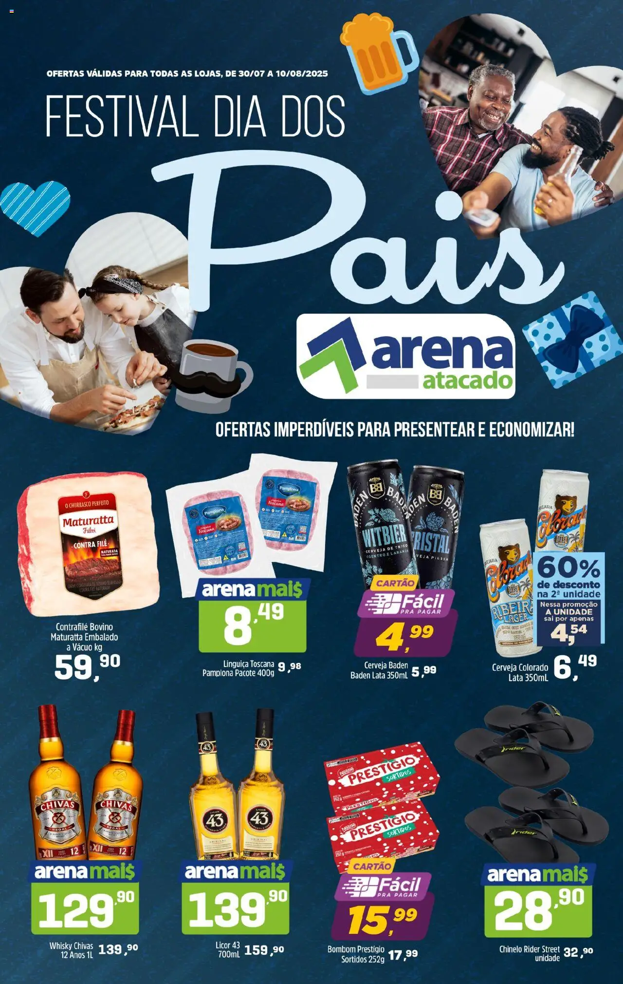 Arena Atacado folheto "Ofertas Dia dos Pais" válido a partir de 30/07/2025 - número de página 1