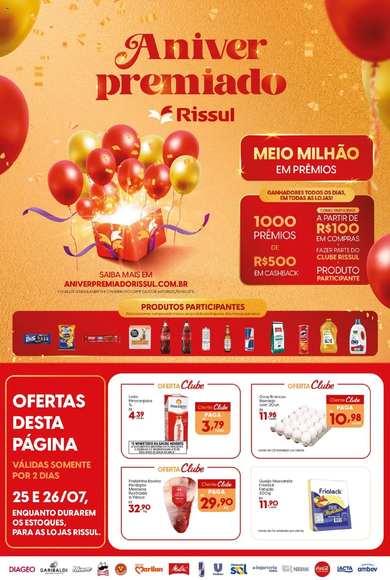 Rissul folheto "Ofertas da semana" válido a partir de 25/07/2025 - número de página 1