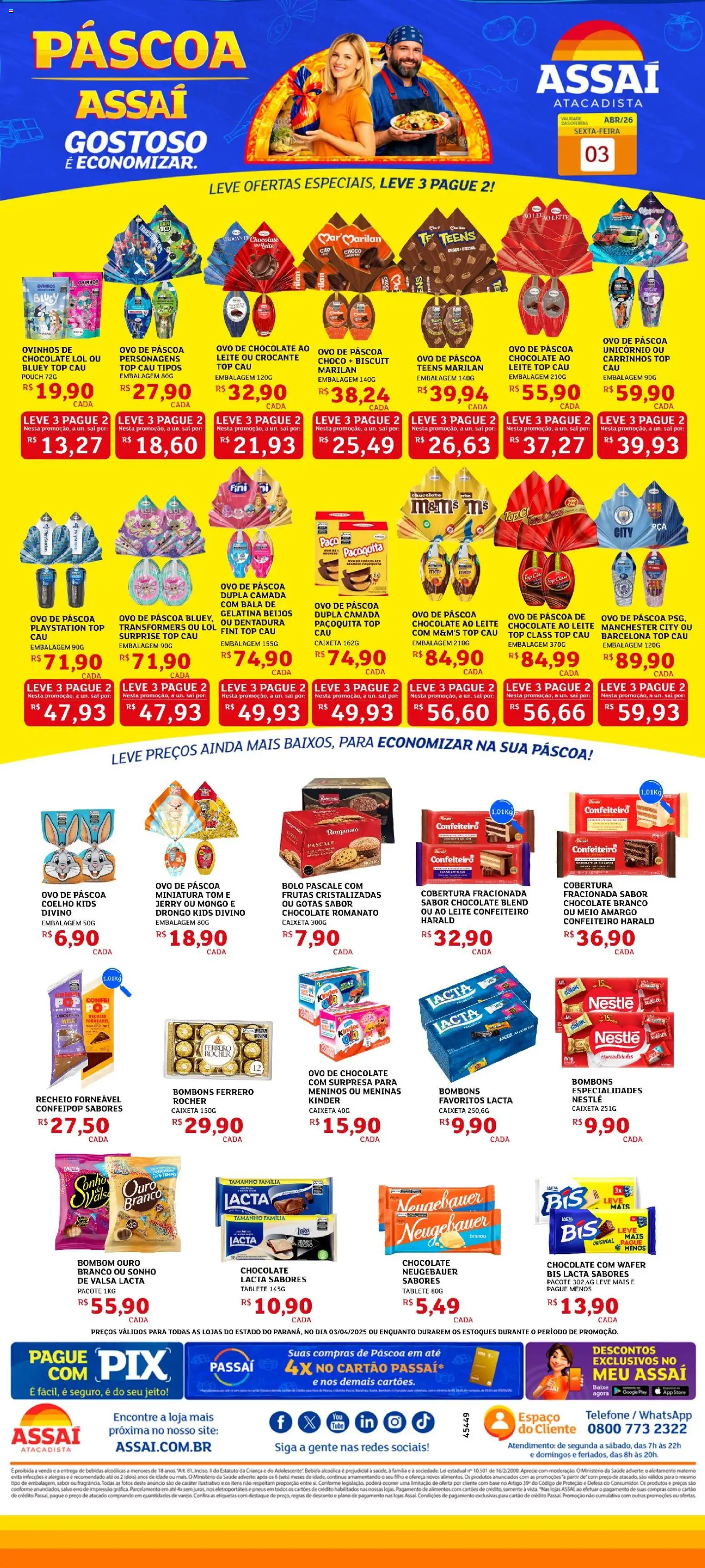 Pré-Visualização do folheto "Assaí Atacadista ofertas - PR" da loja Assaí Atacadista válido a partir de 03/04/2026