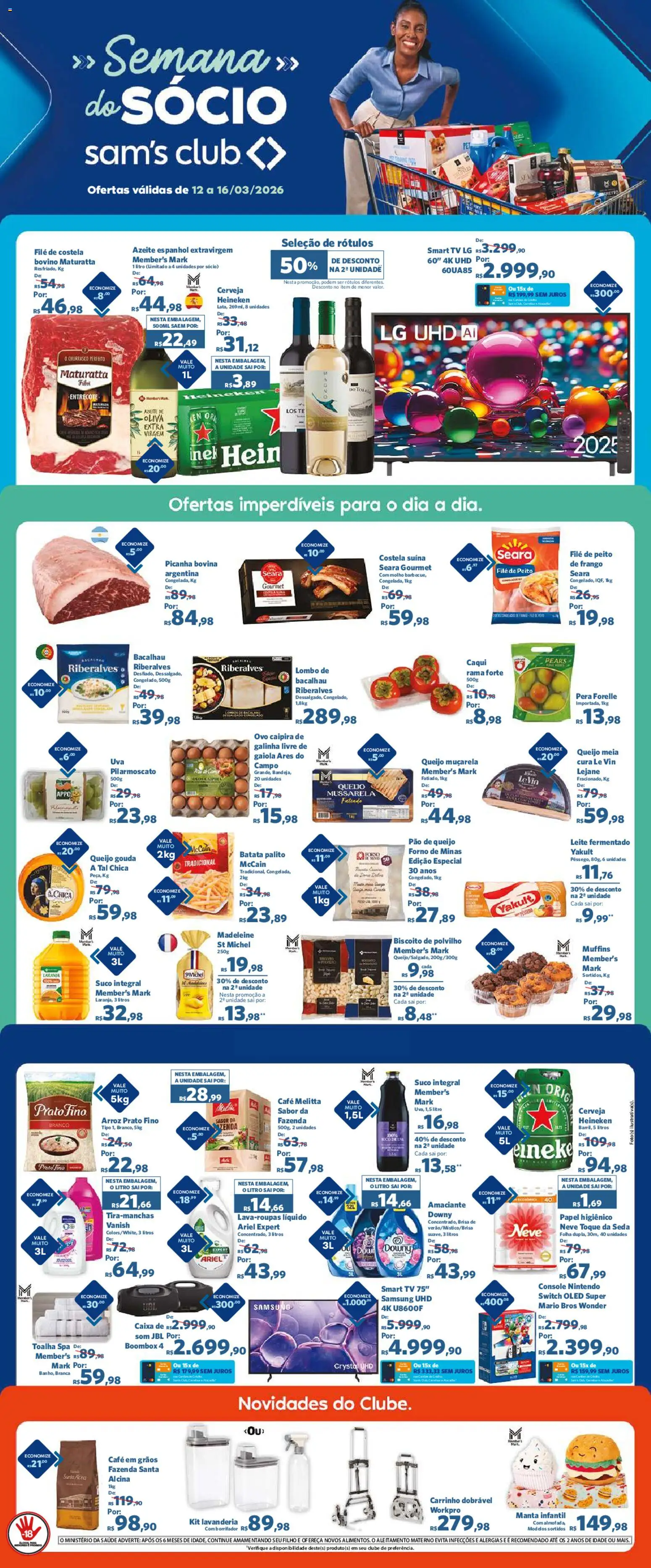 Pré-Visualização do folheto "Sam's Club ofertas Semanal" da loja Sam's Club válido a partir de 12/03/2026