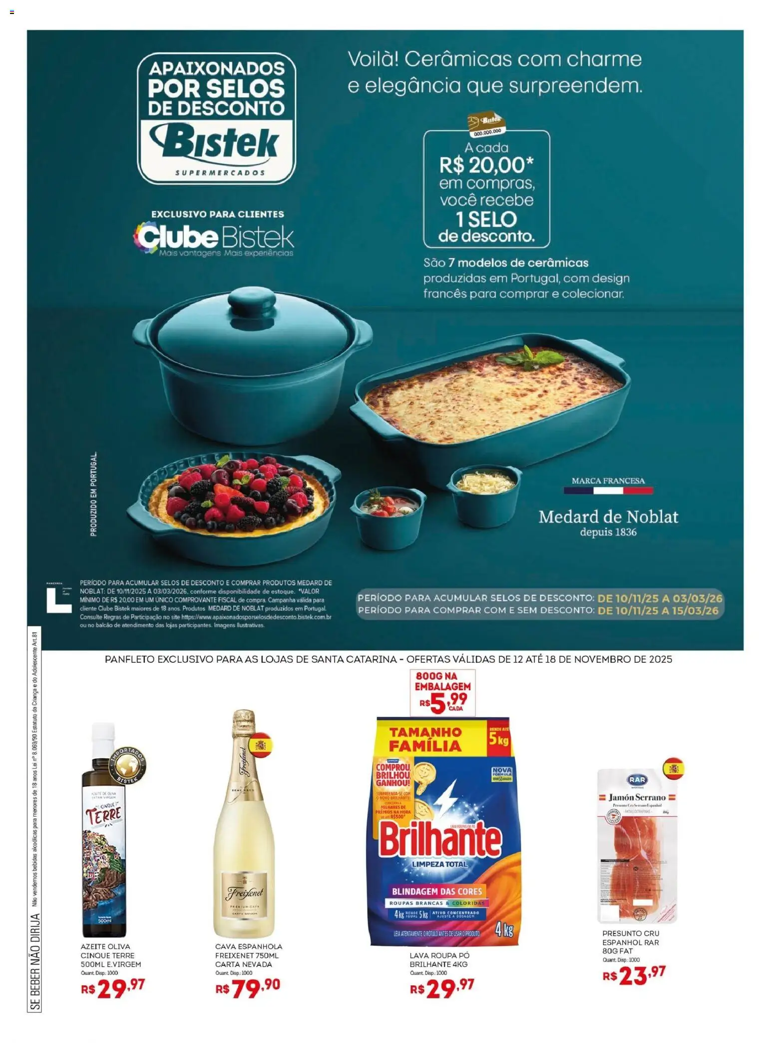 Pré-Visualização do folheto "Ofertas da semana" da loja Bistek Supermercados válido a partir de 12/11/2025