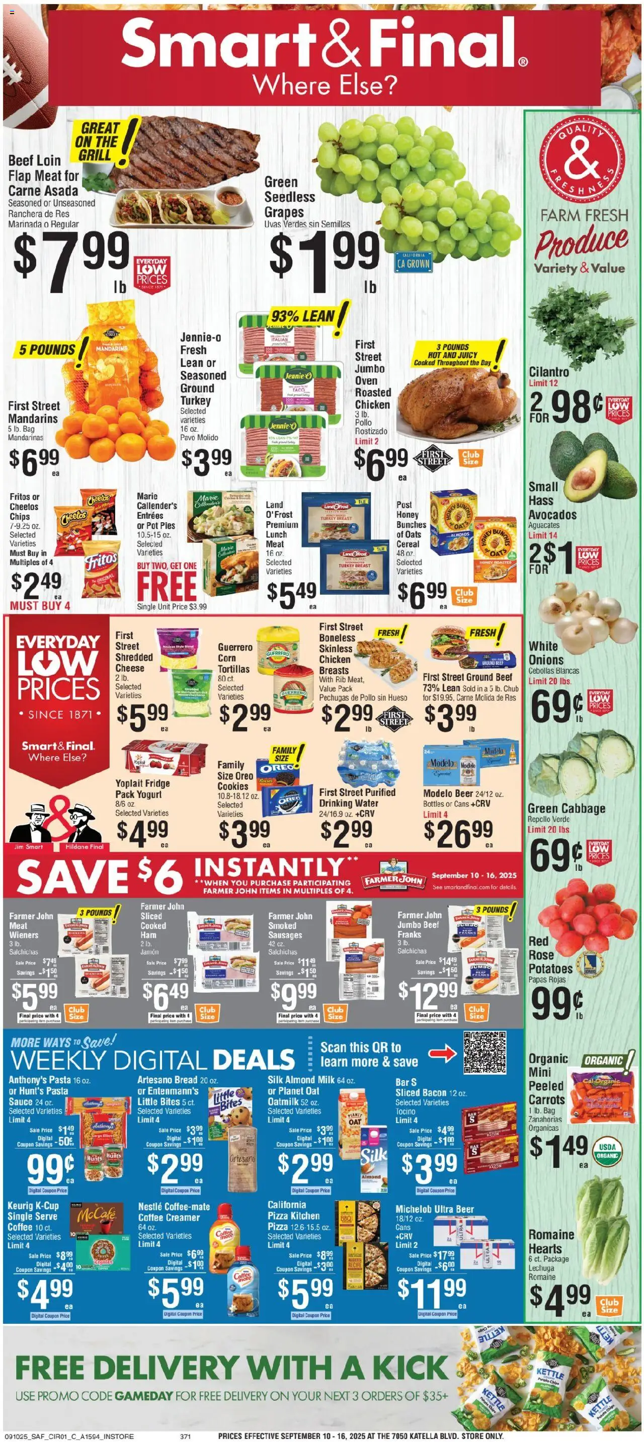 Smart & Final Weekly Ad from 09/09/2025 - Flyer - Page number 1