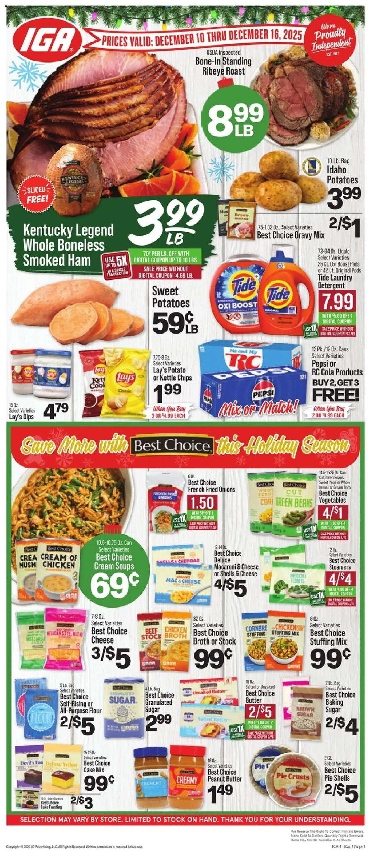 Ad Preview of IGA Weekly Ad from 12/10/2025