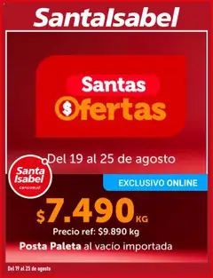 Folleto de la tienda Santa Isabel válido desde el 18.08.2025 