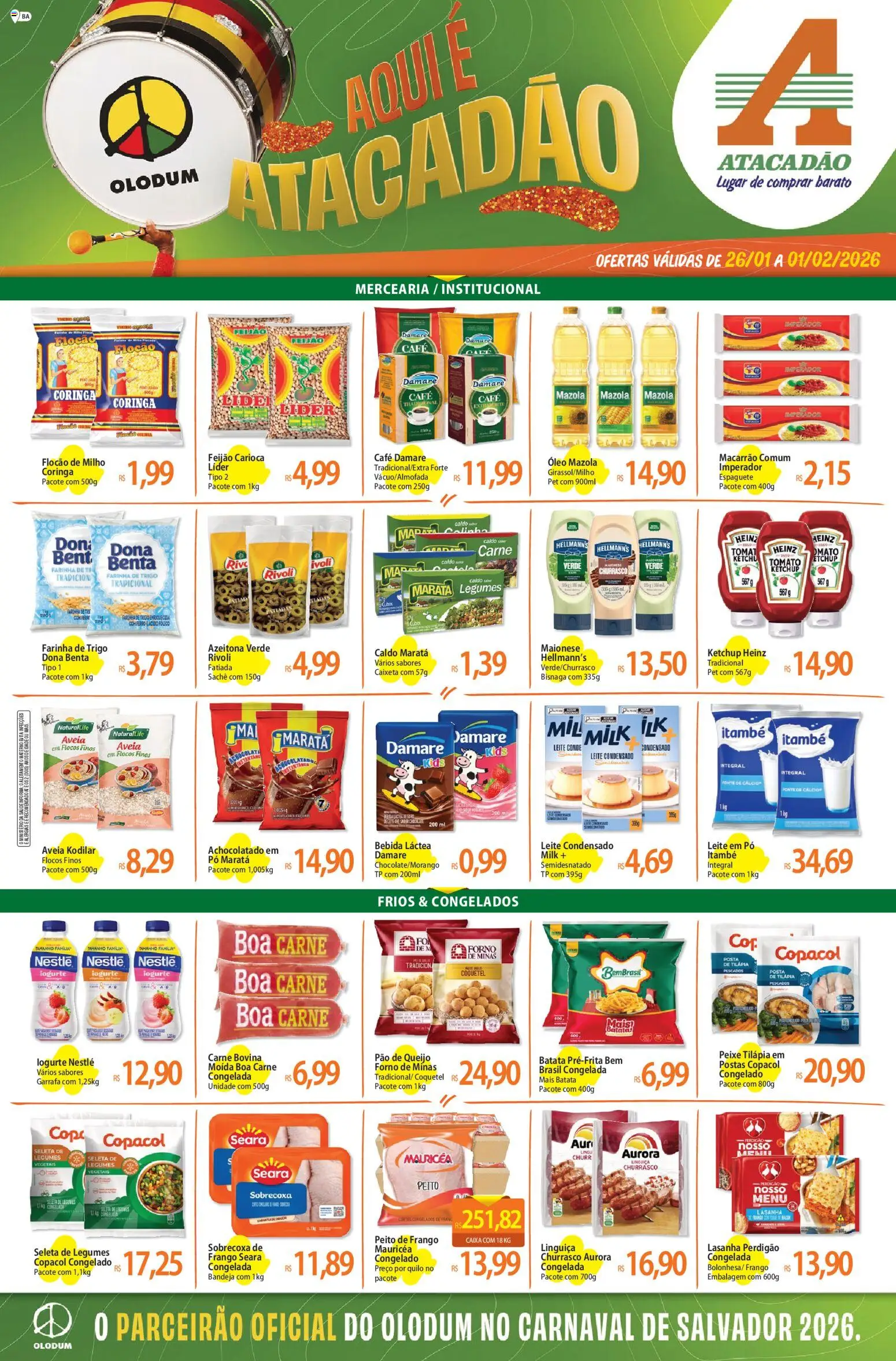 Pré-Visualização do folheto "Ofertas - BA" da loja Atacadão válido a partir de 26/01/2026