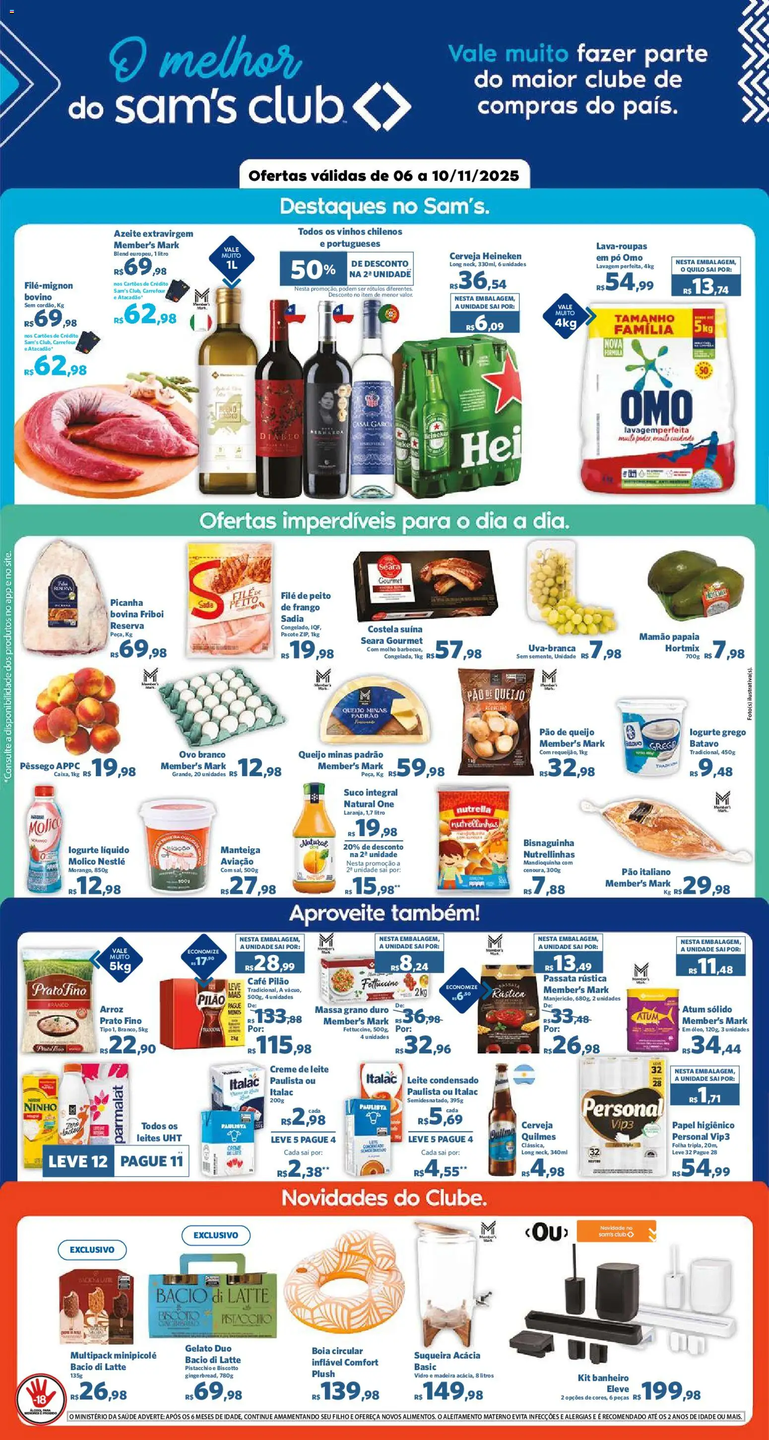 Pré-Visualização do folheto "Ofertas Fim de semana" da loja Sam's Club válido a partir de 06/11/2025
