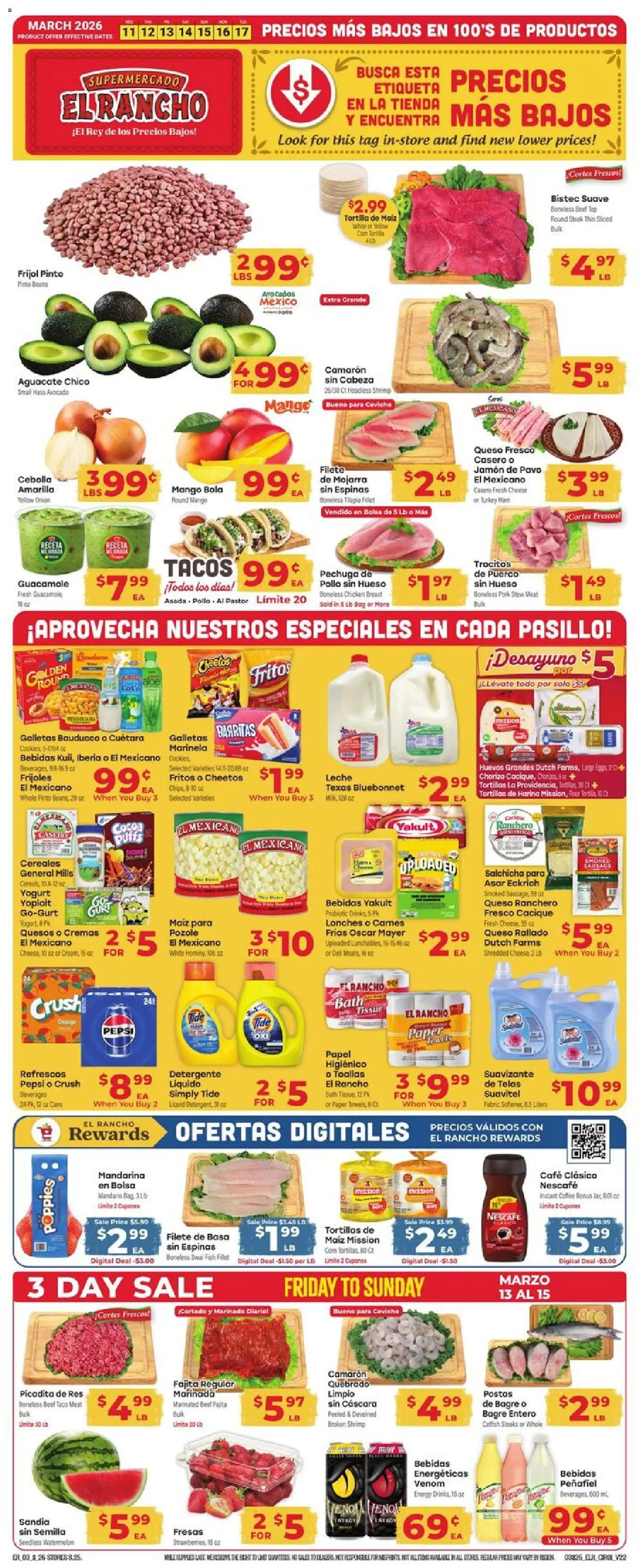 Ad Preview of El Rancho El Rancho Weekly Ad from 03/11/2026