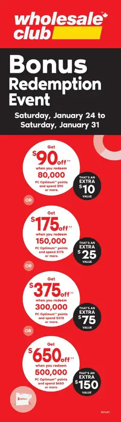 Preview of leaflet Weekly flyer / circulaire from shop Wholesale Club is valid from Jan 01, 2026