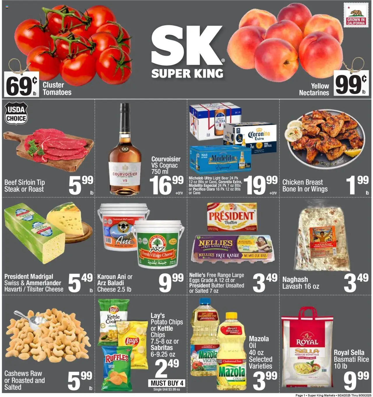 Super King Weekly Ad from 09/24/2025 - Flyer - Page number 1