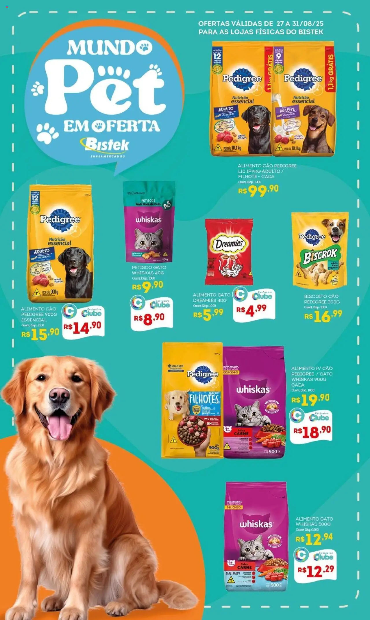 Bistek Supermercados folheto "Ofertas Mundo Pet" válido a partir de 27/08/2025 - número de página 1
