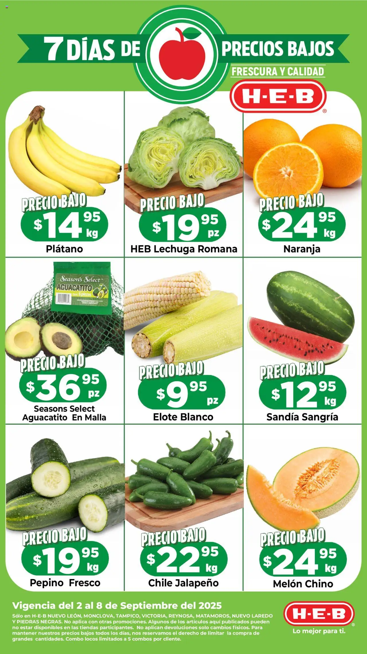 Folleto Precios Bajos H-E-B y sus promociones válidas desde el 02/09/2025 - Número de página 1