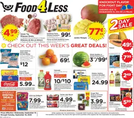 Ad Preview of Food 4 Less Weekly Ad from 09/10/2025