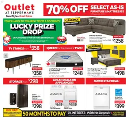 Preview of leaflet Outlet from shop Tepperman's is valid from Jan 08, 2026