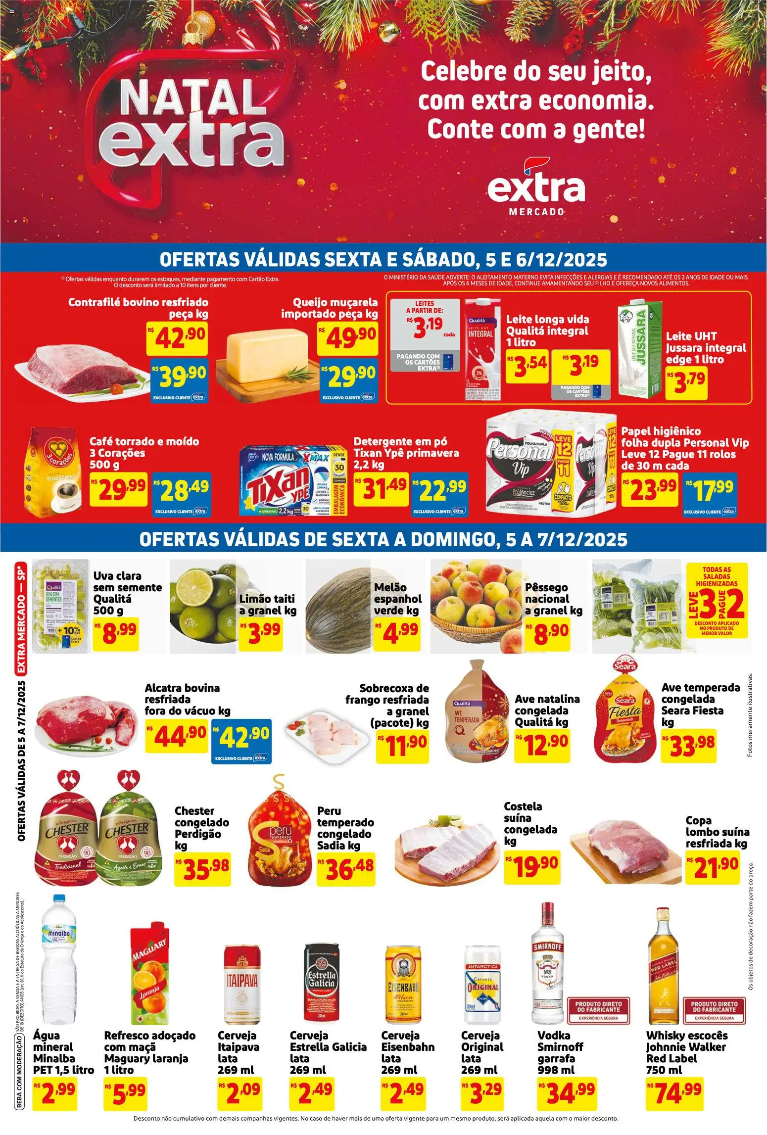 Pré-Visualização do folheto "Ofertas de Mercado" da loja Extra válido a partir de 05/12/2025