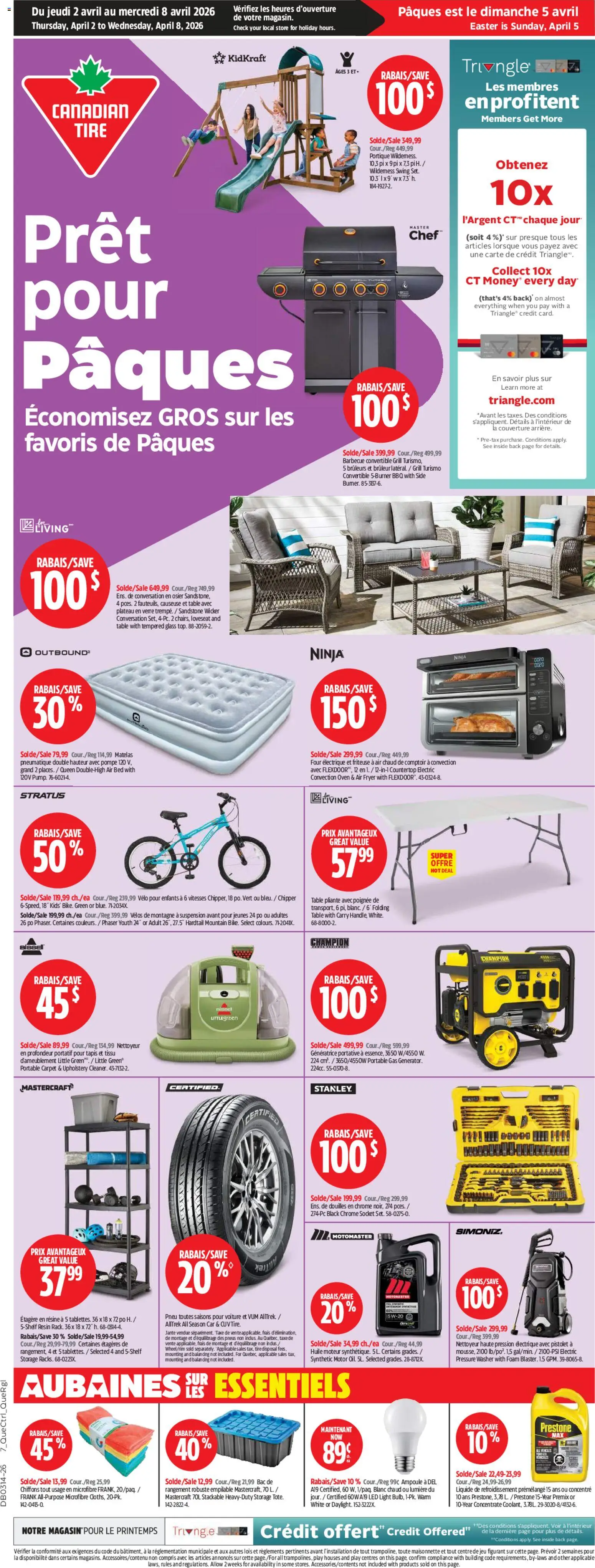 Preview of leaflet Canadian Tire circulaire from shop Canadian Tire is valid from Apr 02, 2026