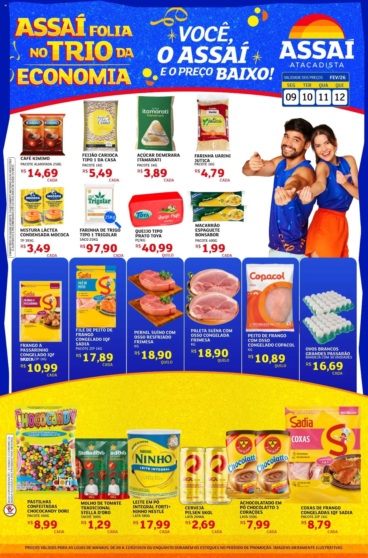 Pré-Visualização do folheto "Encarte" da loja Assaí Atacadista válido a partir de 09/02/2026
