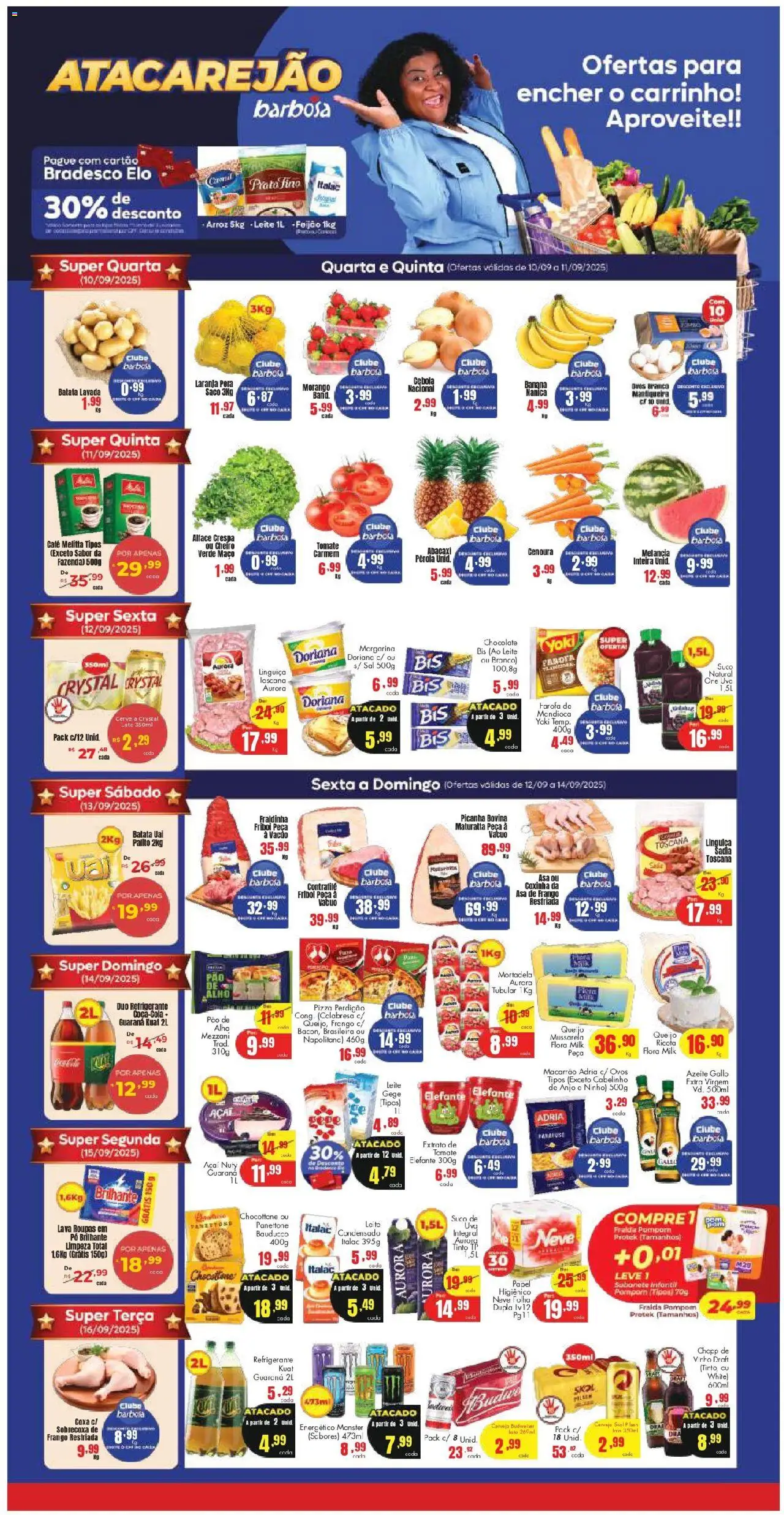 Barbosa Supermercados folheto "Ofertas Atacarejão" válido a partir de 10/09/2025 - número de página 1