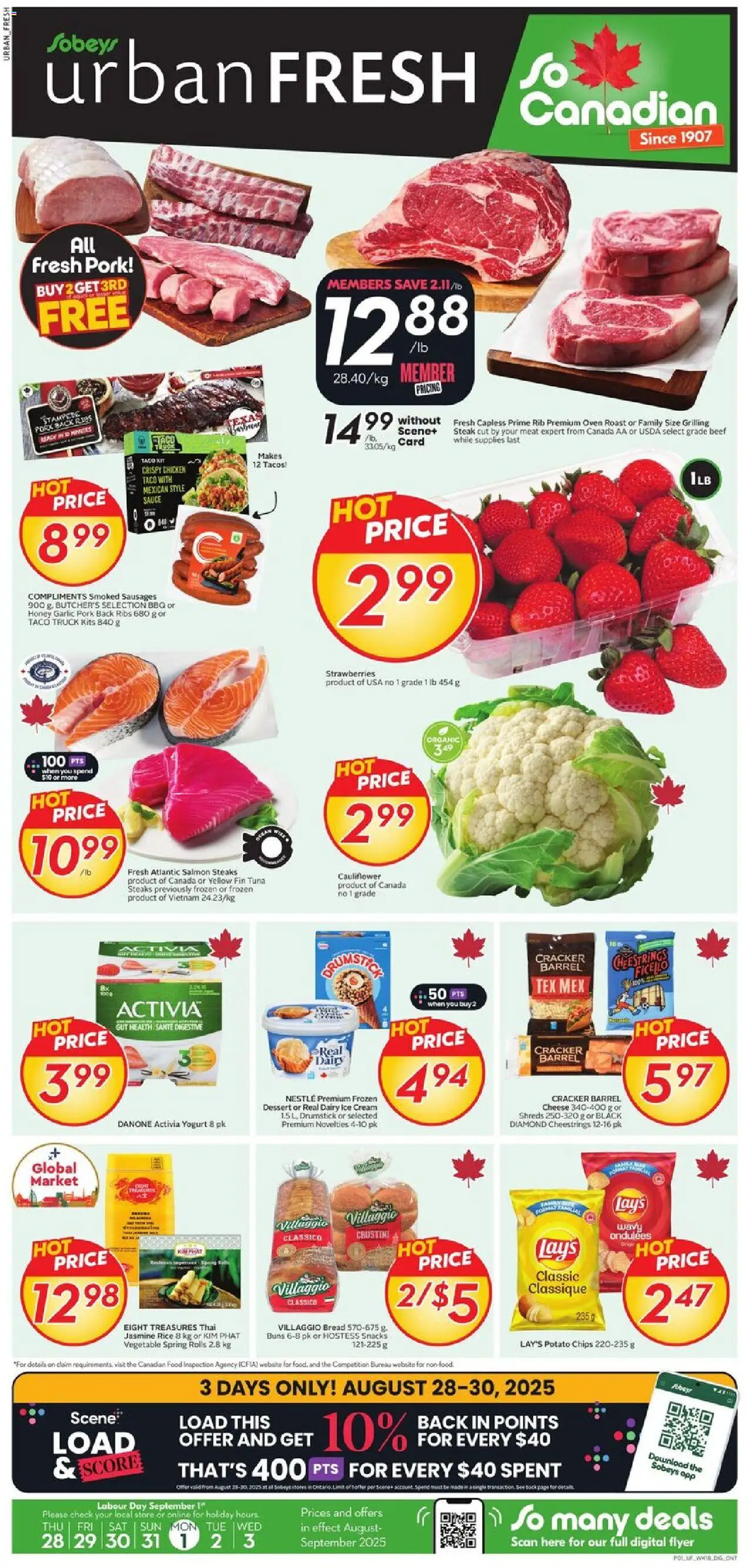 Sobeys flyer valid from Aug 28, 2025 - page number 1