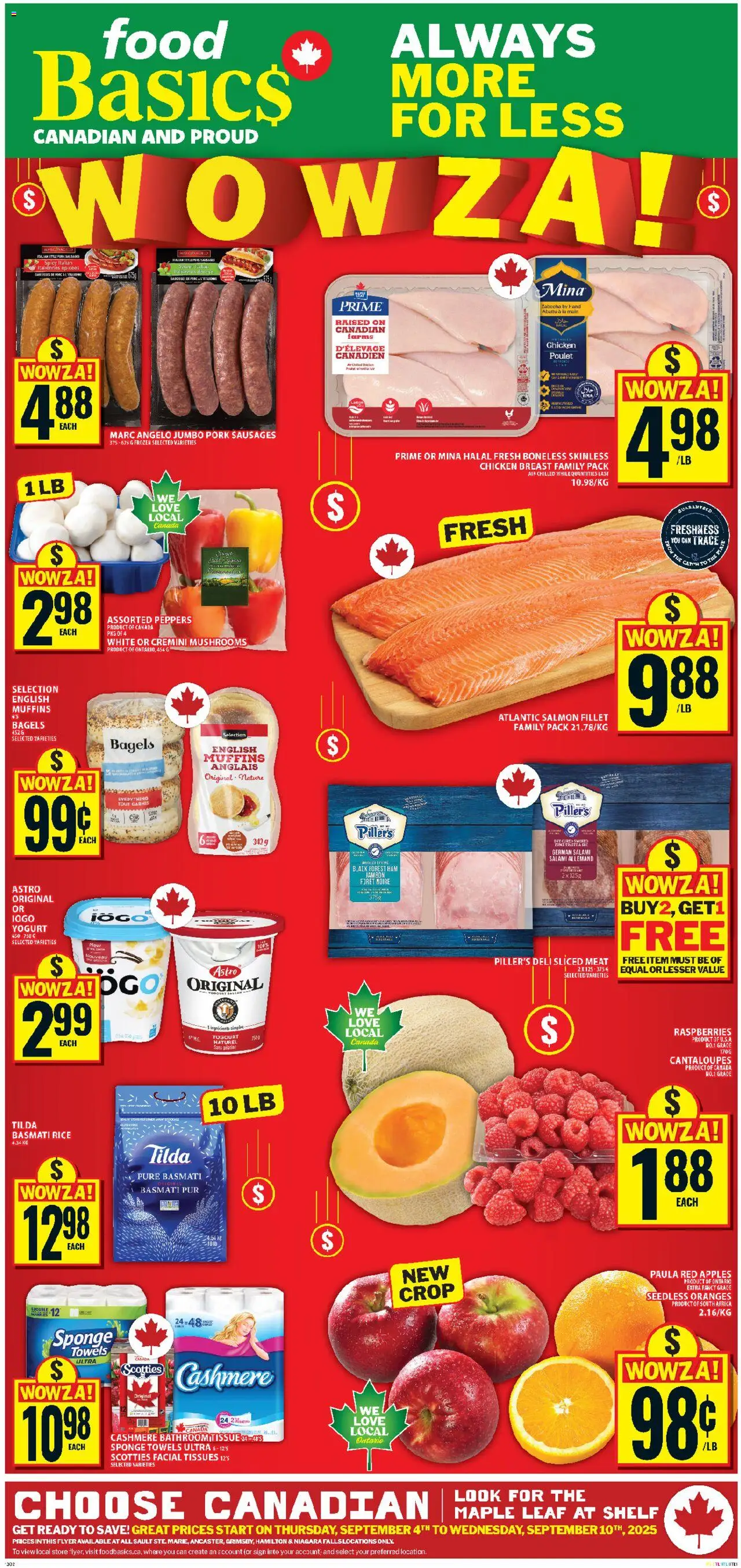 Food Basics flyer valid from Sep 04, 2025 - page number 1