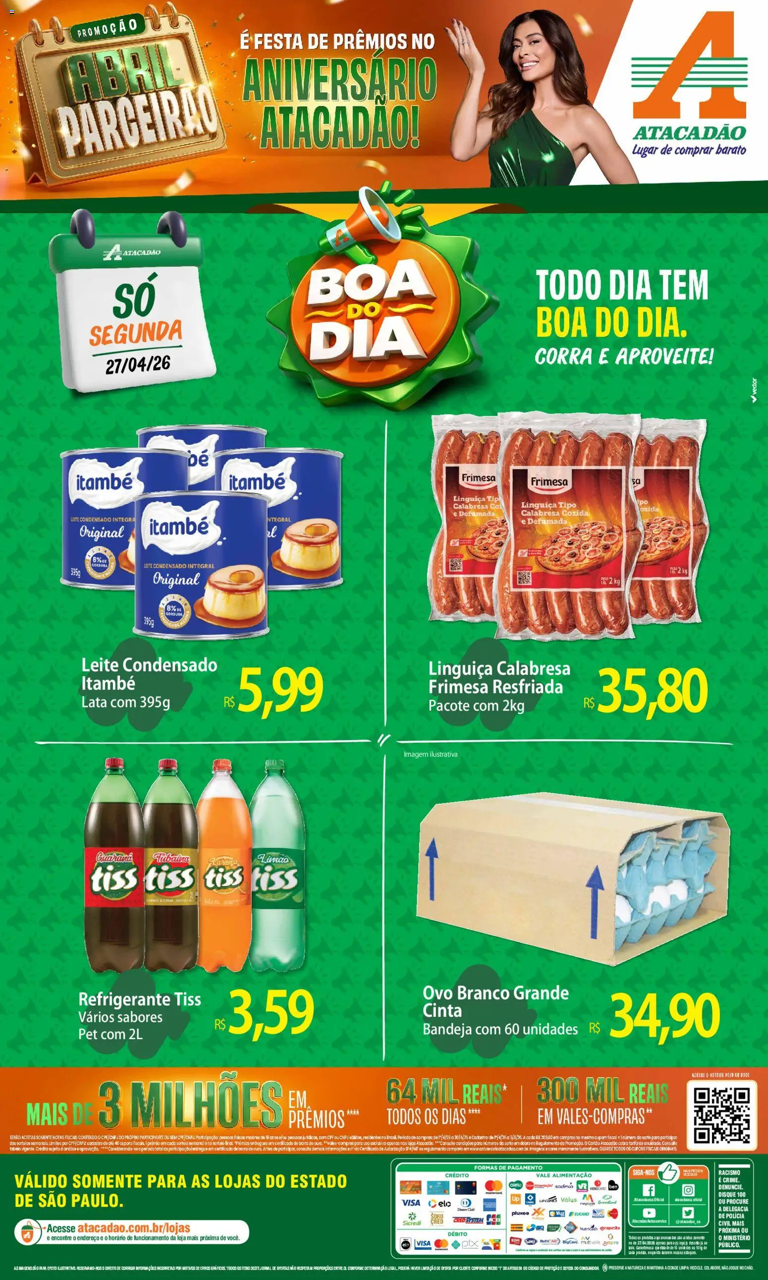 Pré-Visualização do folheto "Atacadão ofertas - SP" da loja Atacadão válido a partir de 27/04/2026