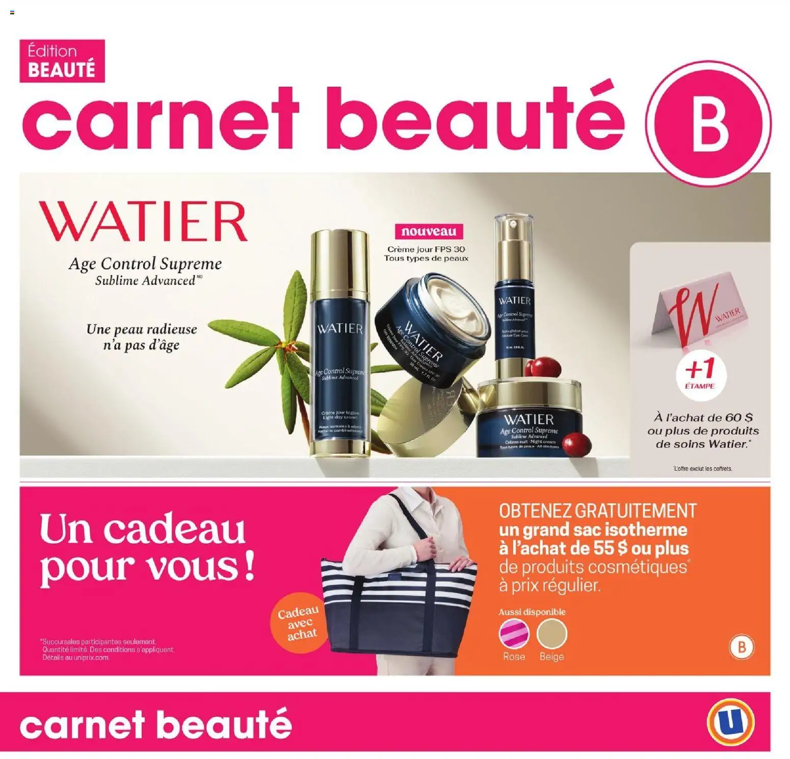 Preview of leaflet Uniprix - Carnet Beauté from shop Uniprix is valid from Apr 30, 2026 - Cream