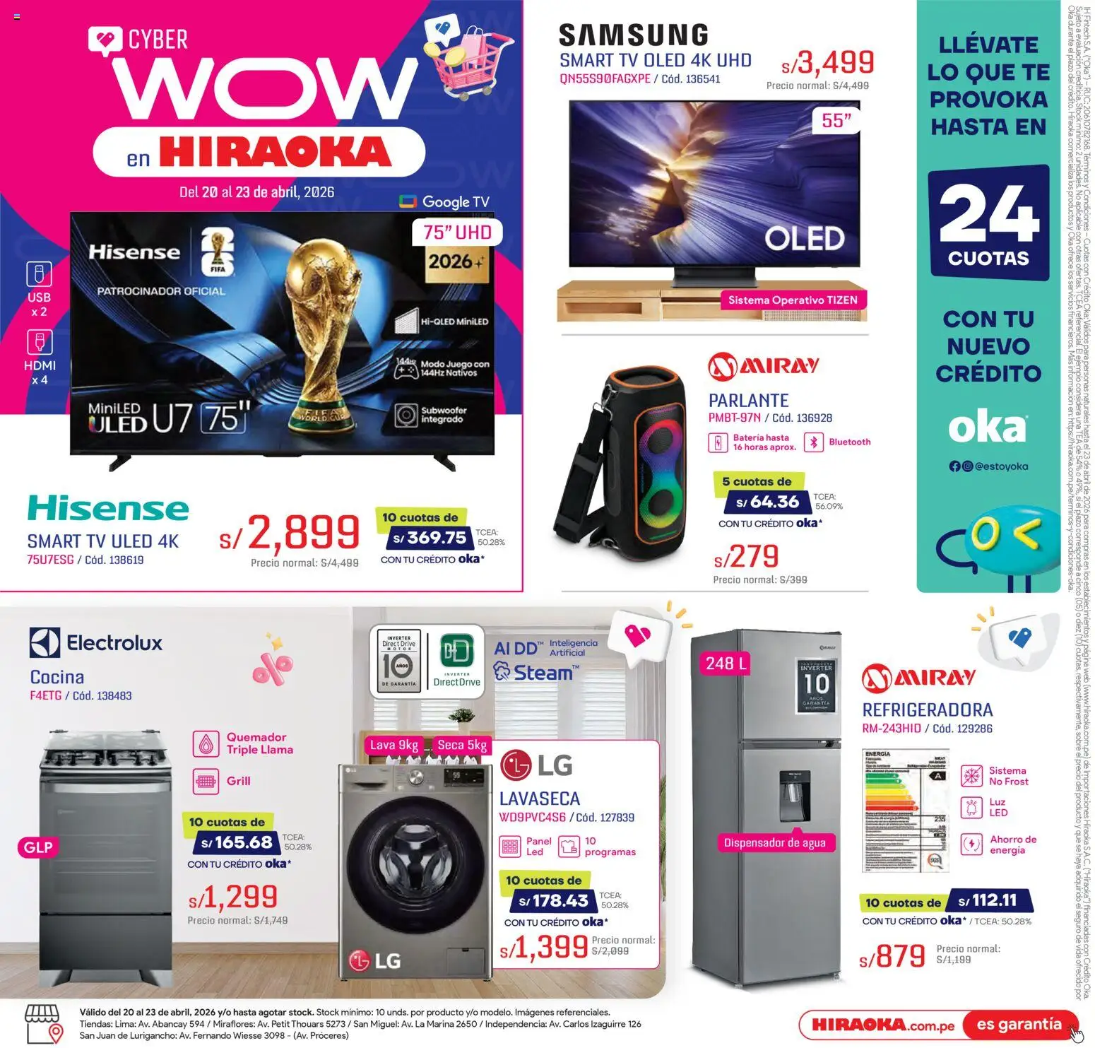 Vista previa de Hiraoka catálogo de la tienda Hiraoka válido desde 20/04/2026