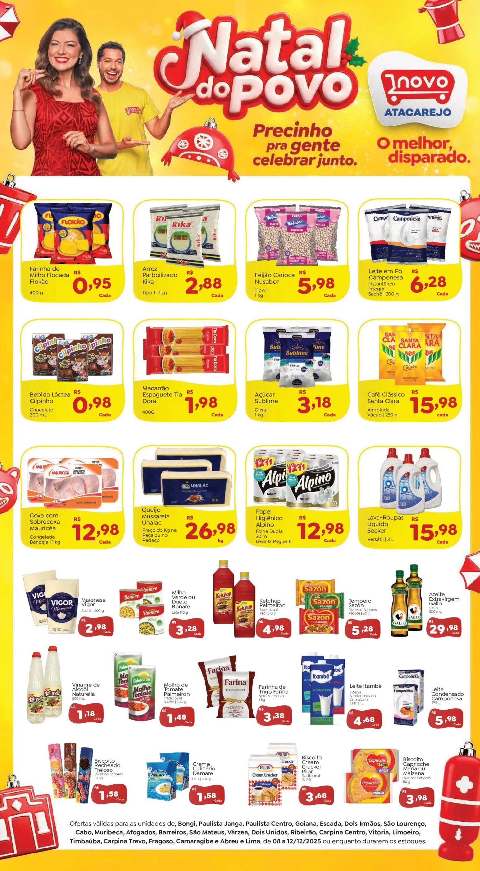 Pré-Visualização do folheto "Ofertas da semana" da loja Novo Atacarejo válido a partir de 08/12/2025