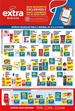 Pré-Visualização do folheto "Ofertas de Mercado" da loja Extra válido a partir de 15/07/2025