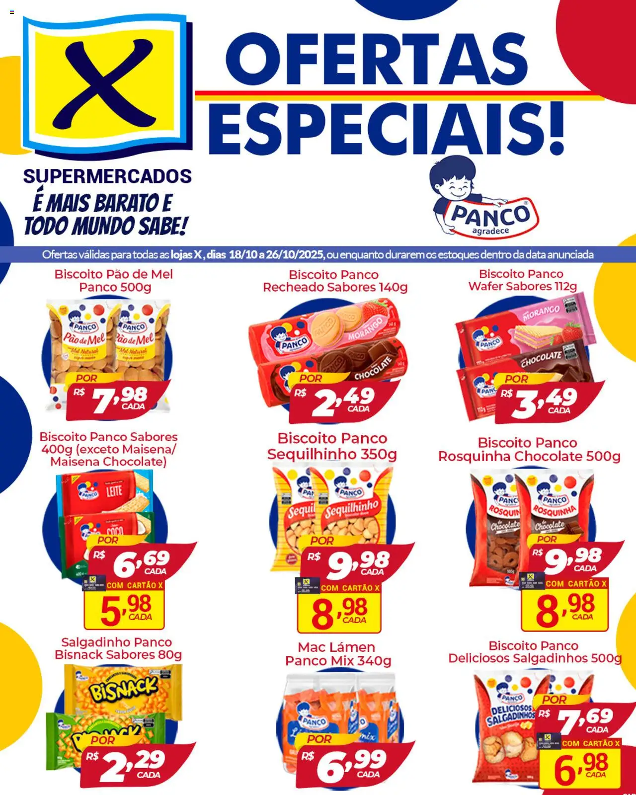 X Supermercados folheto "Ofertas Panco" válido a partir de 18/10/2025 - número de página 1