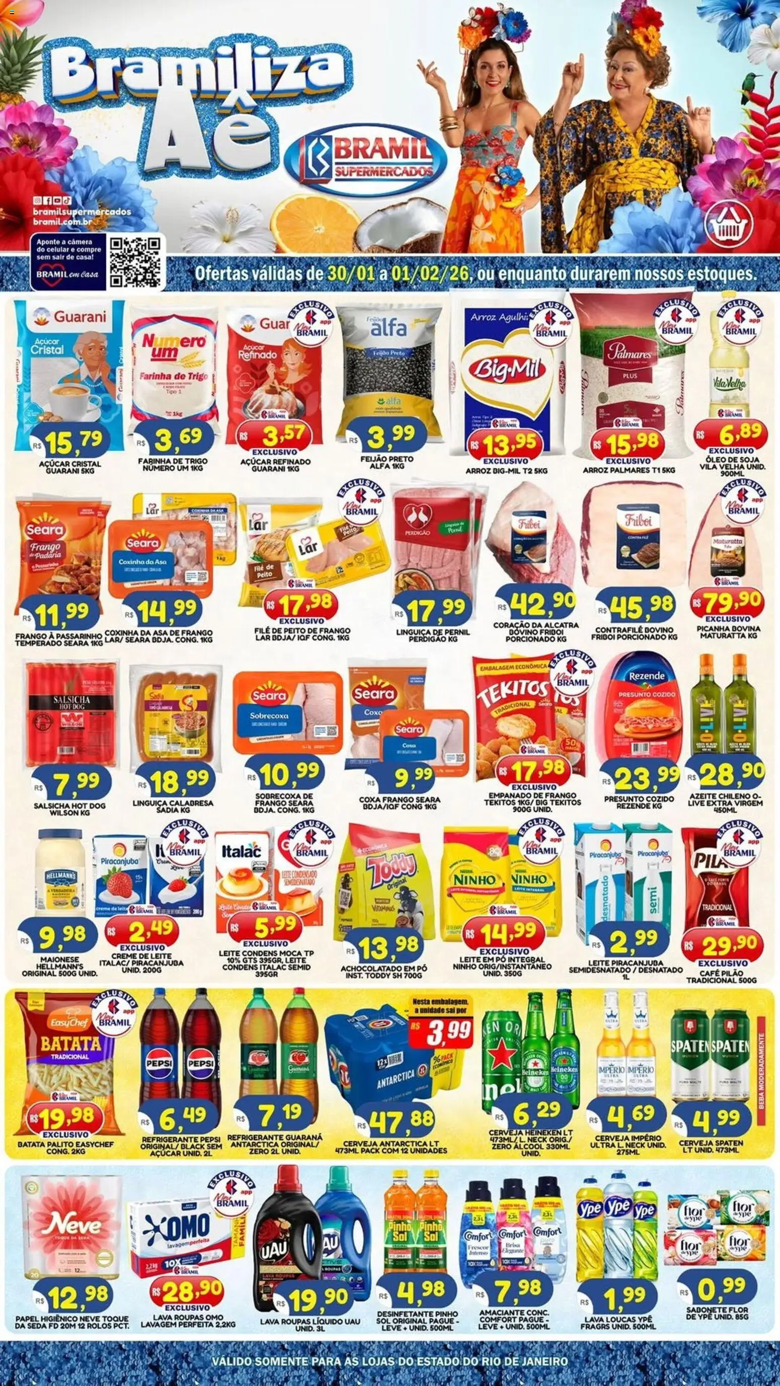 Pré-Visualização do folheto "Ofertas da semana" da loja Bramil Supermercados válido a partir de 30/01/2026
