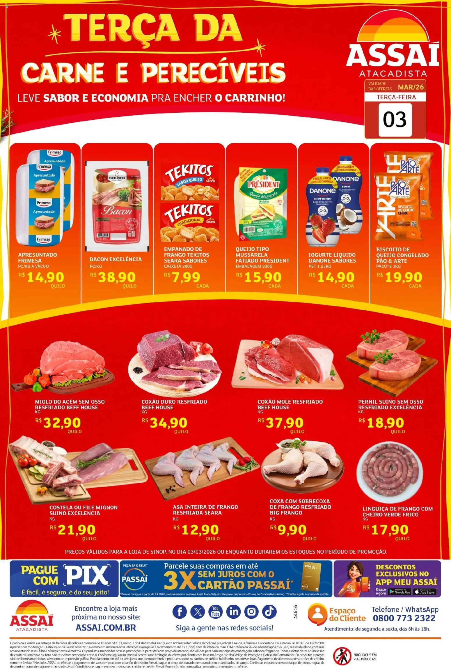 Pré-Visualização do folheto "Assaí Atacadista ofertas - MT" da loja Assaí Atacadista válido a partir de 03/03/2026