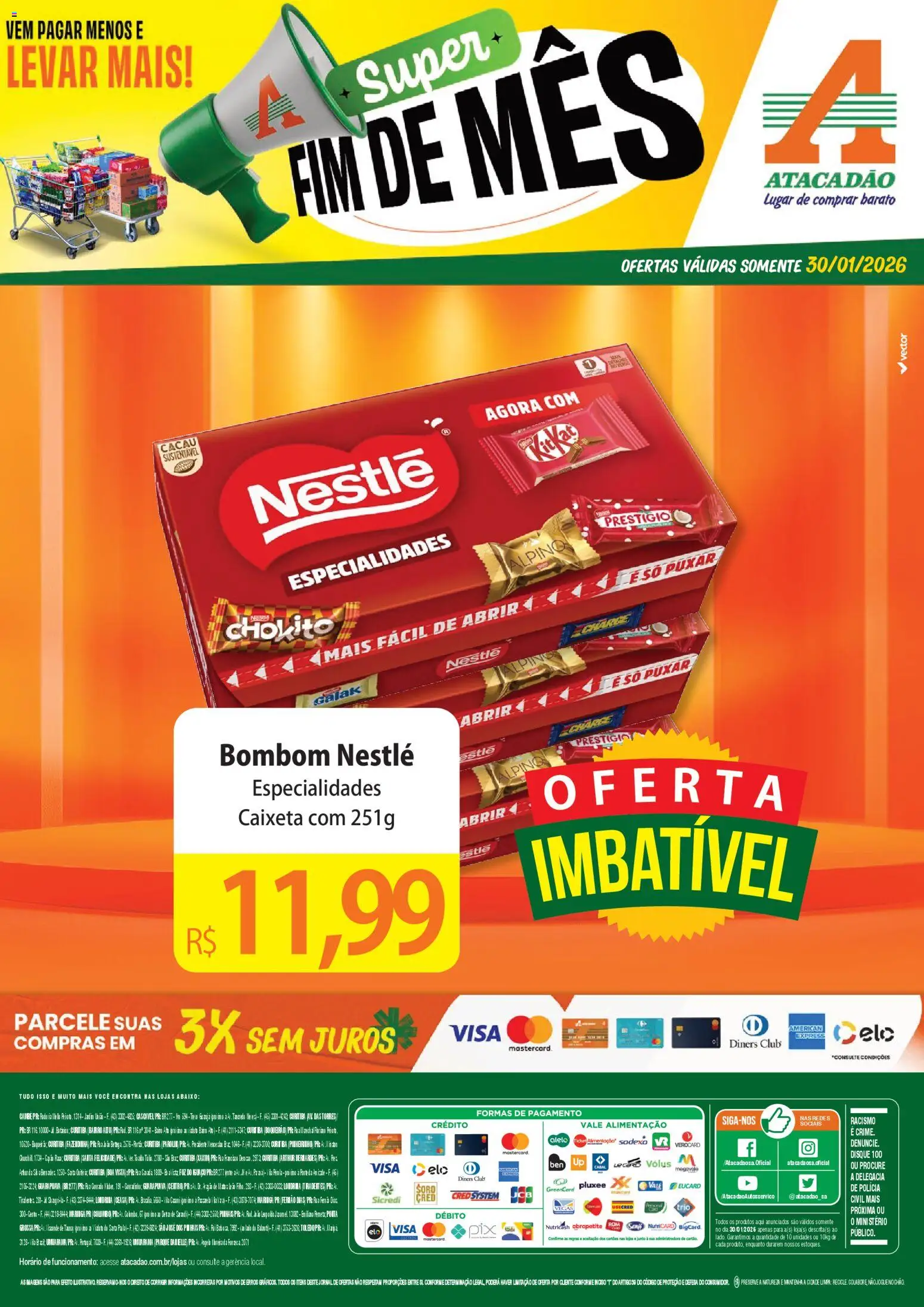 Pré-Visualização do folheto "Ofertas - PR" da loja Atacadão válido a partir de 30/01/2026