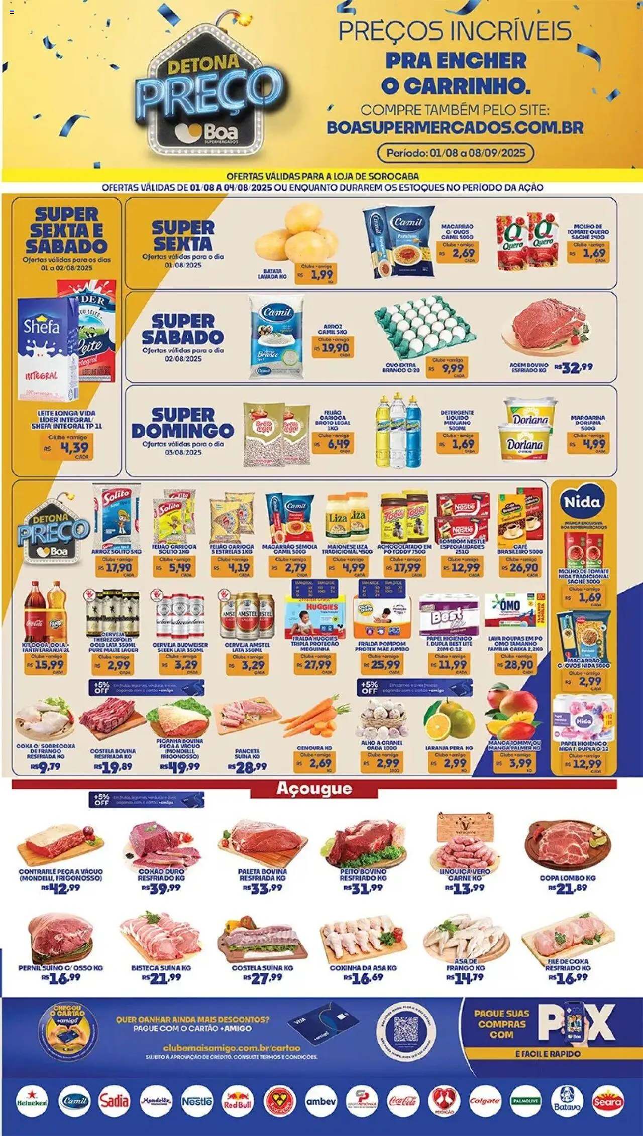 Boa Supermercados folheto "Ofertas da semana" válido a partir de 01/08/2025 - número de página 1
