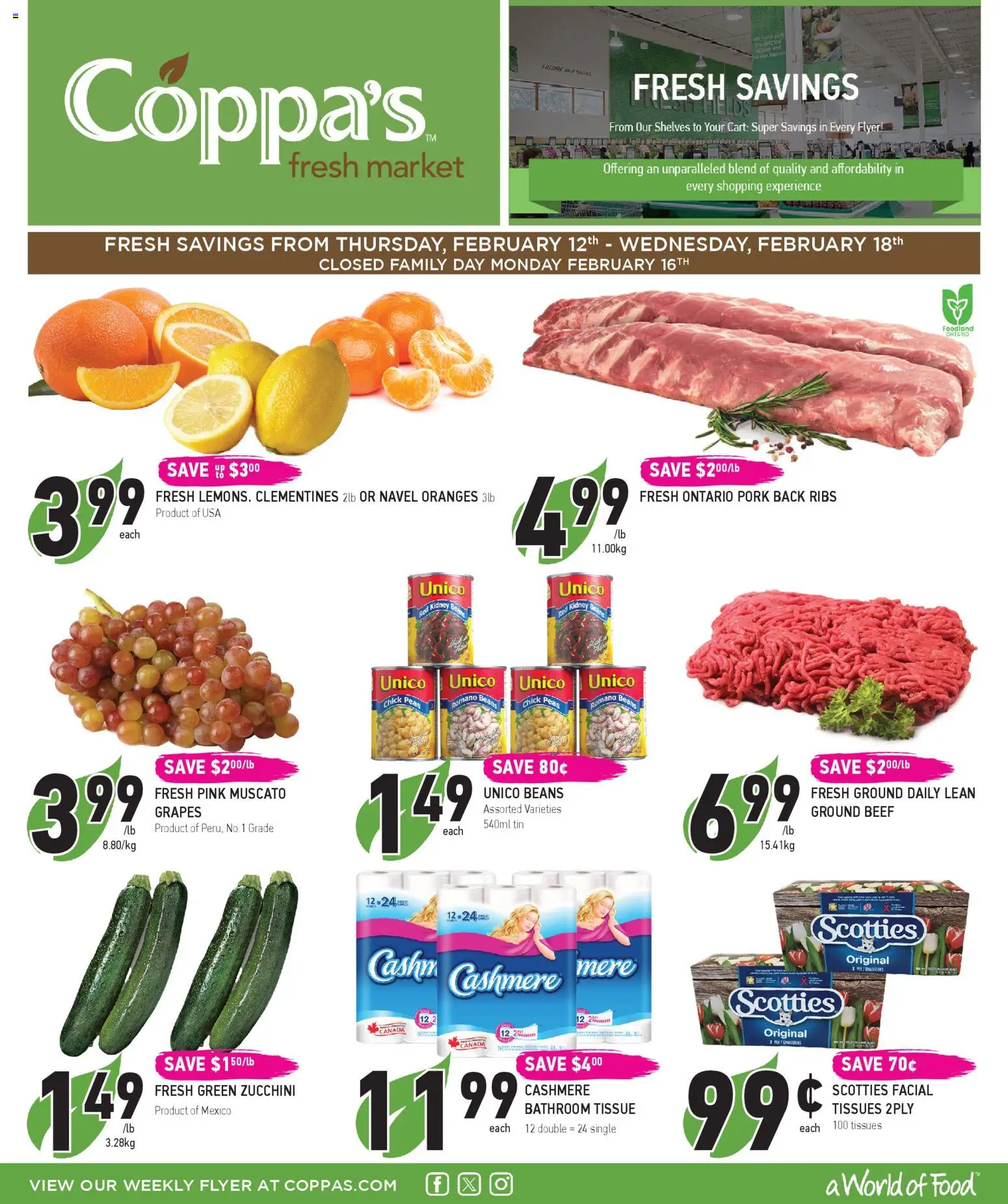 Preview of leaflet Weekly flyer / circulaire from shop Coppas Fresh Market is valid from Feb 12, 2026